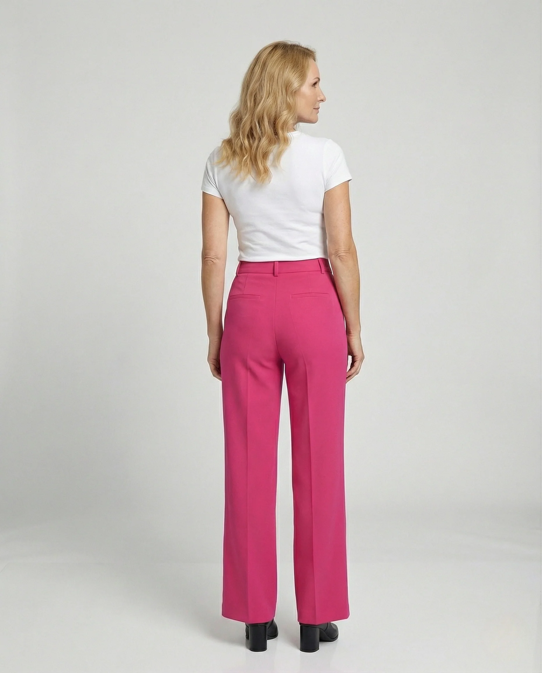 Freizeitkleidung Damen Stoffhose Weit Elegant - Image 2