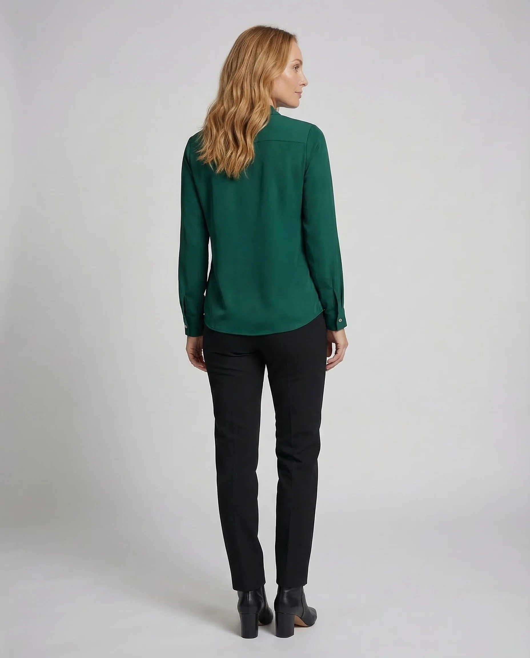 Damen Satinbluse Schluppe - Image 3