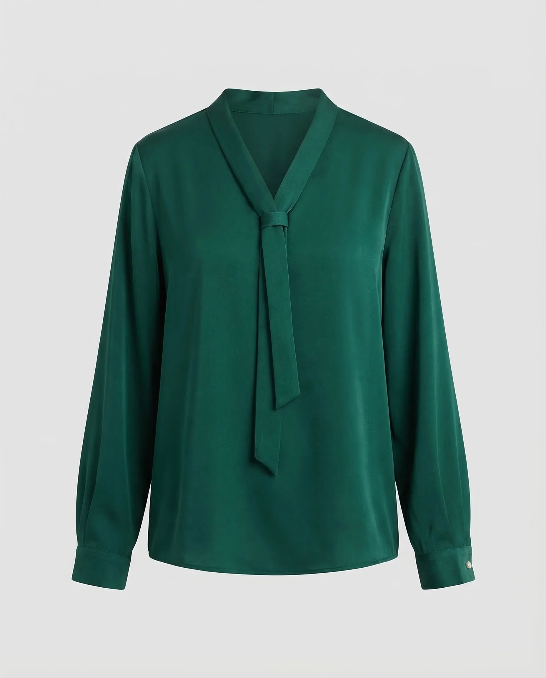 Damen Satinbluse Schluppe - Image 4