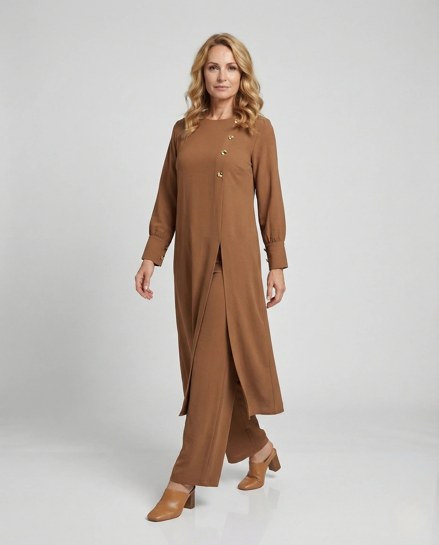 Damen Zweiteiler Set elegant Tunika Hose