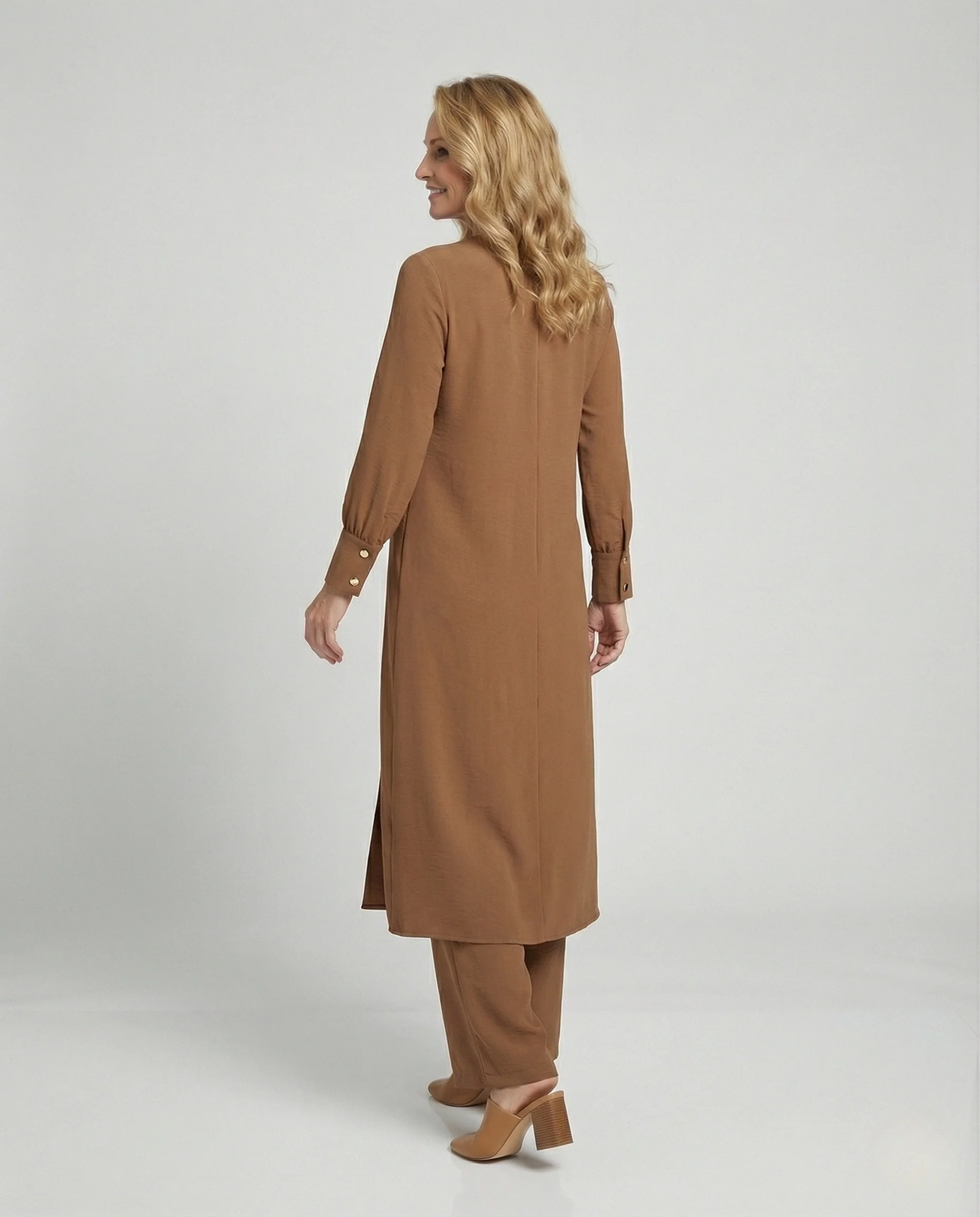 Damen Zweiteiler Set elegant Tunika Hose - Image 2