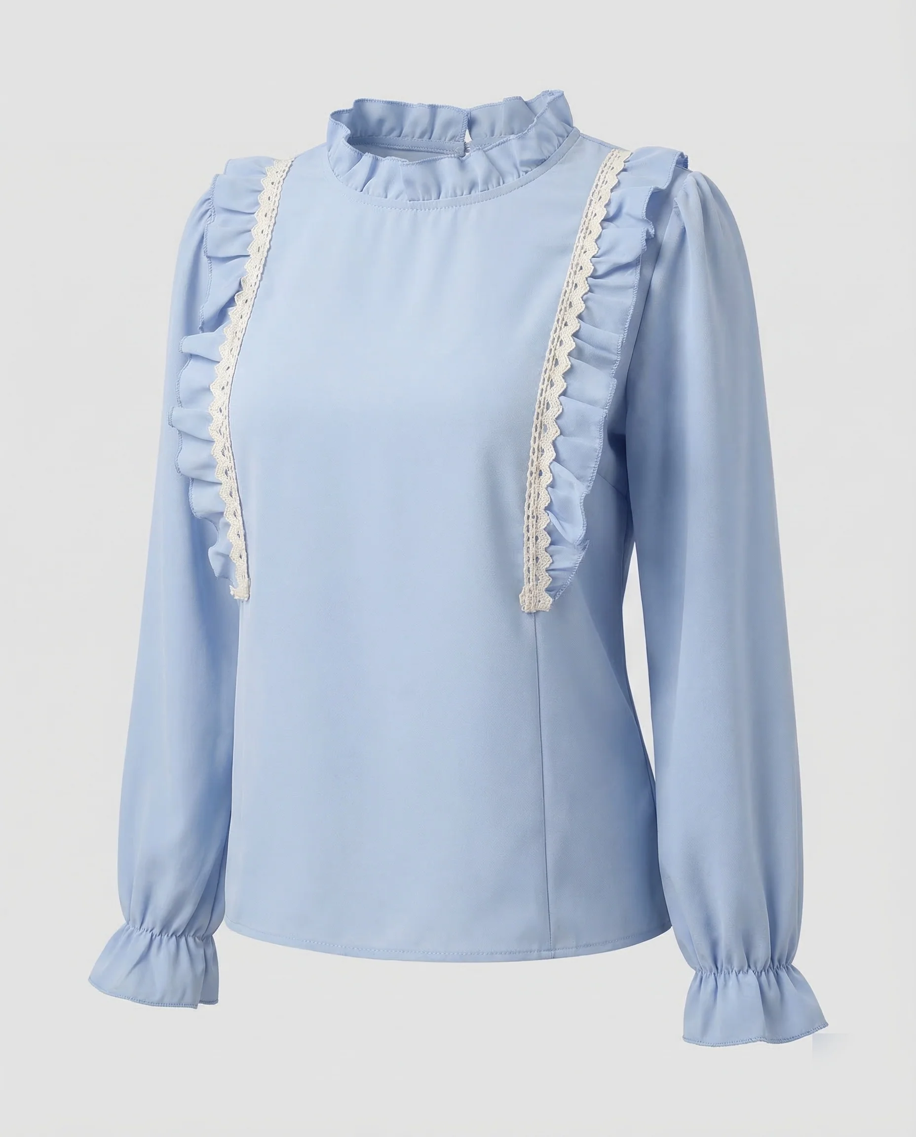 Damen Rüschenbluse Spitze - Image 4