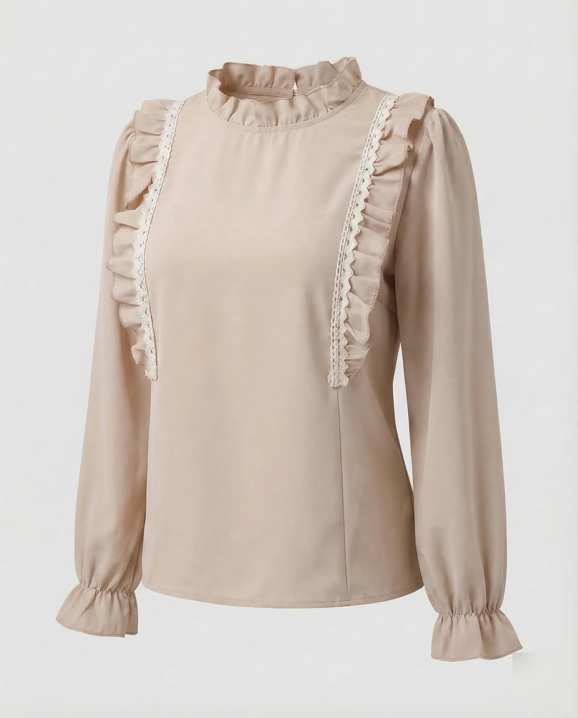Damen Rüschenbluse Spitze - Image 5
