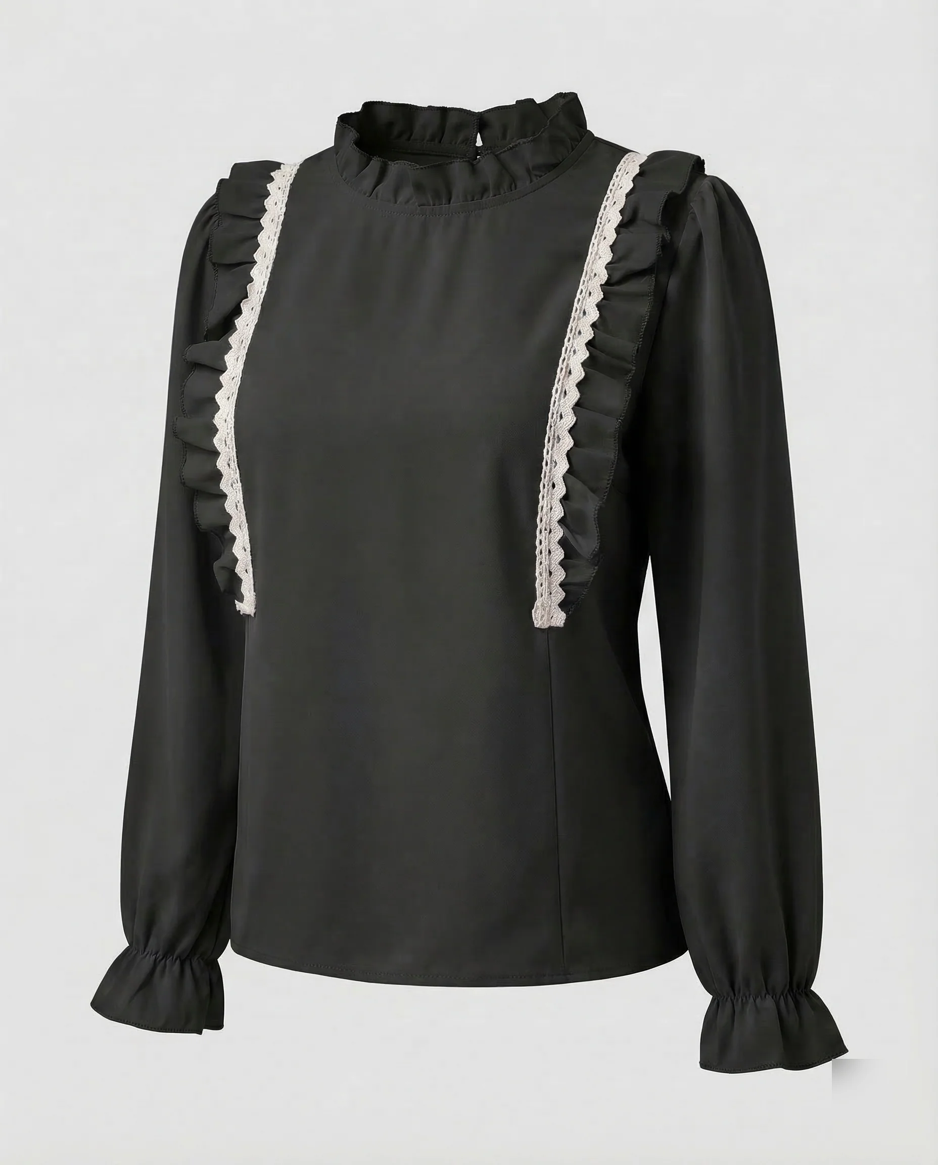 Damen Rüschenbluse Spitze - Image 7