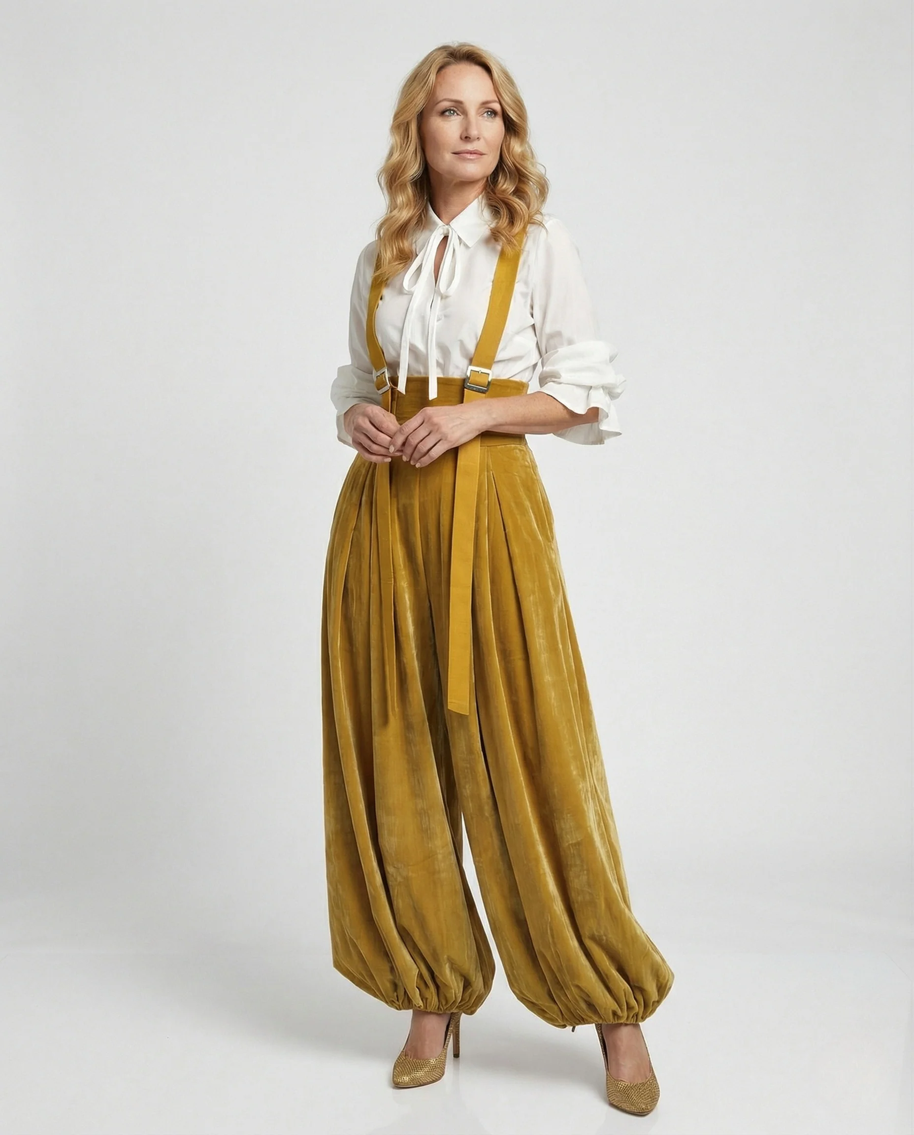 Latzhose Damen Samt Elegant