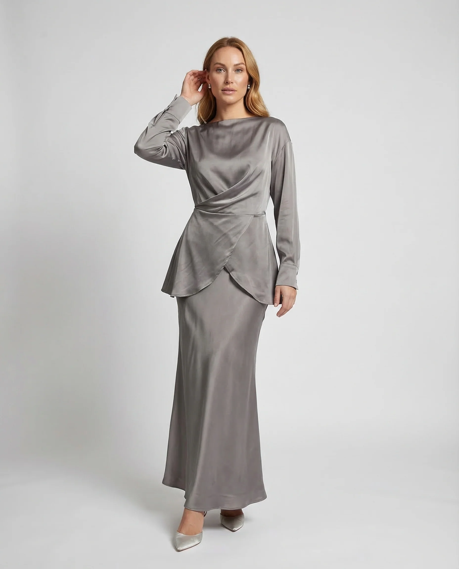 Damen Satin Set Elegant