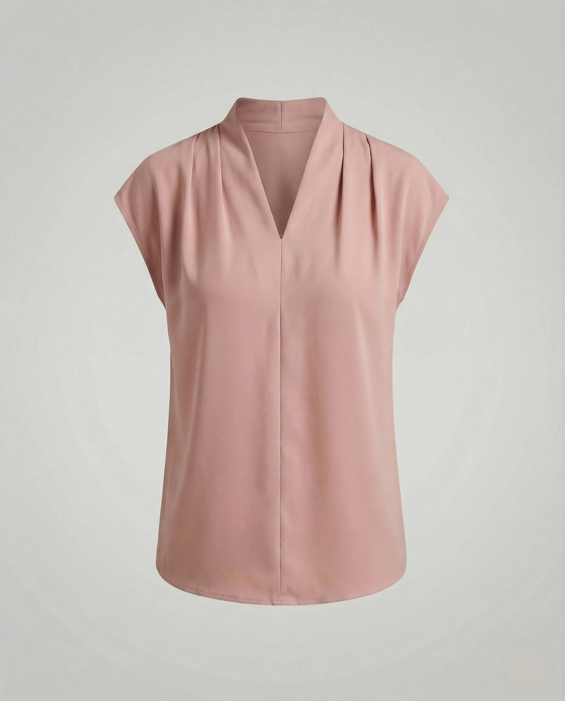 Damen Seidenoptik Bluse mit V-Ausschnitt - Image 8