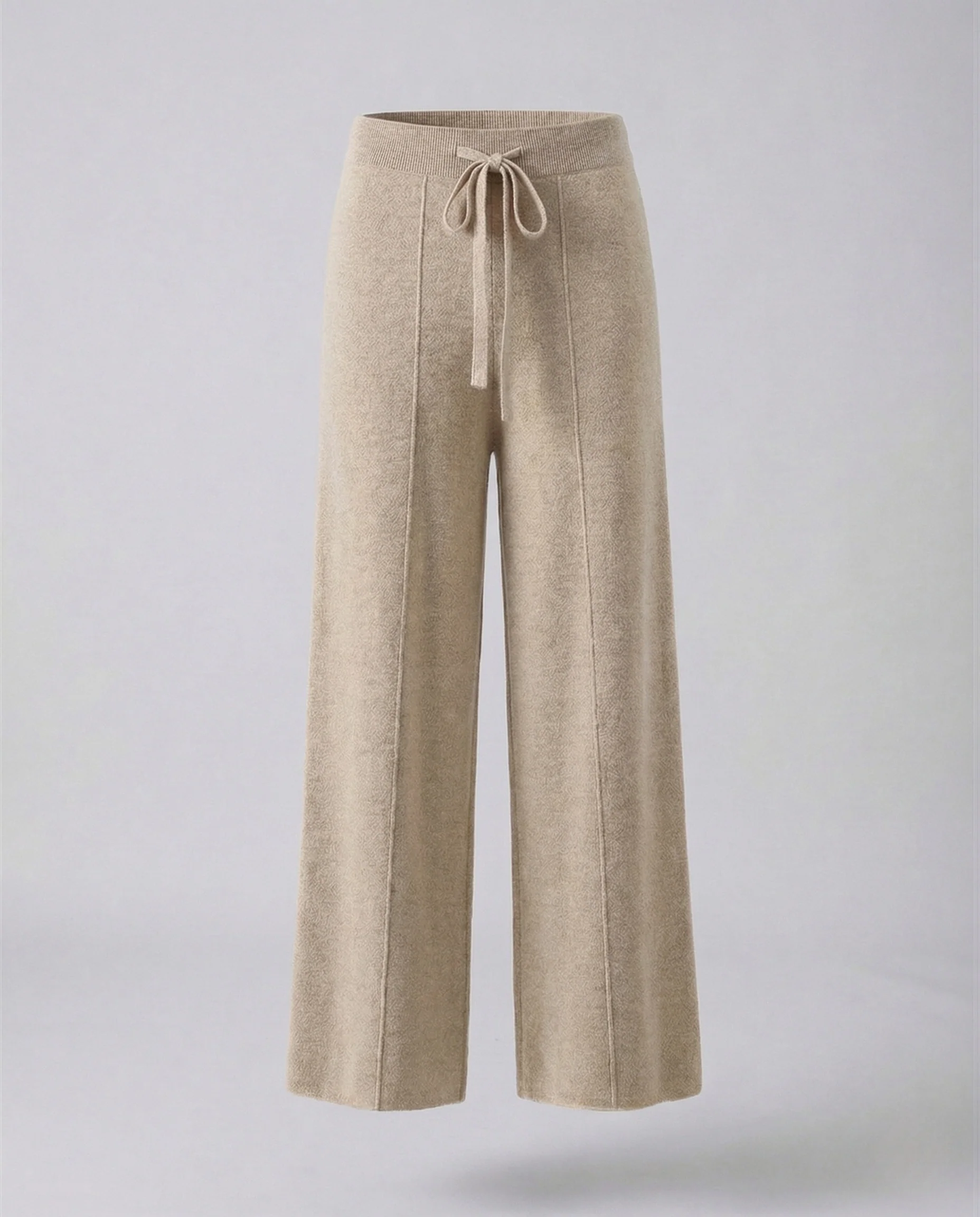 Damen Strickhose High Waist mit Bügelfaltenoptik und Kordelzug - Image 8