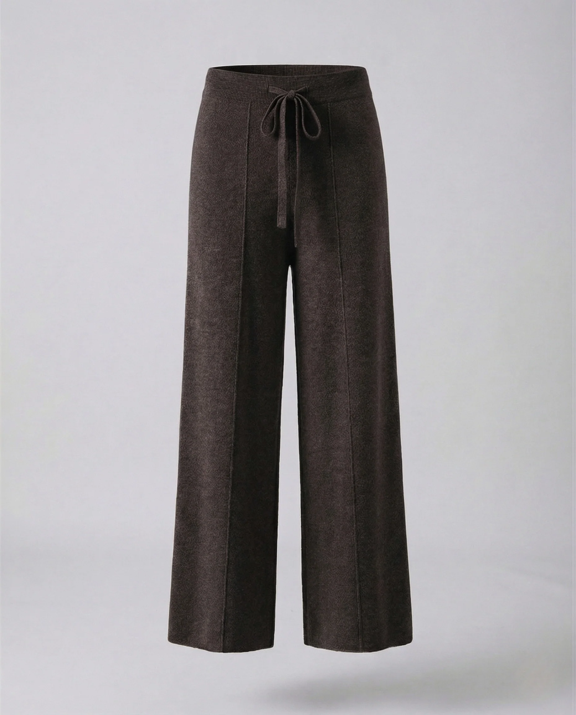 Damen Strickhose High Waist mit Bügelfaltenoptik und Kordelzug - Image 9