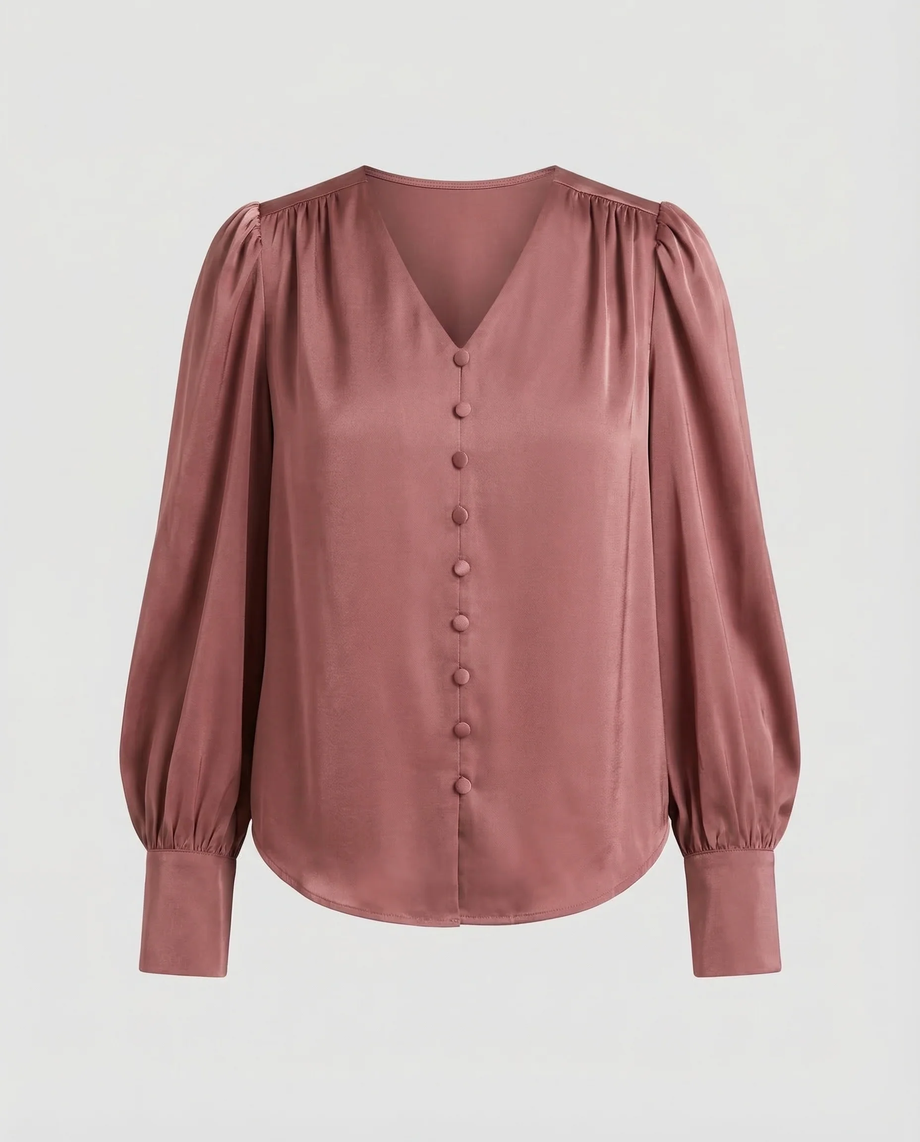 Damen V Ausschnitt Bluse Elegant - Image 5