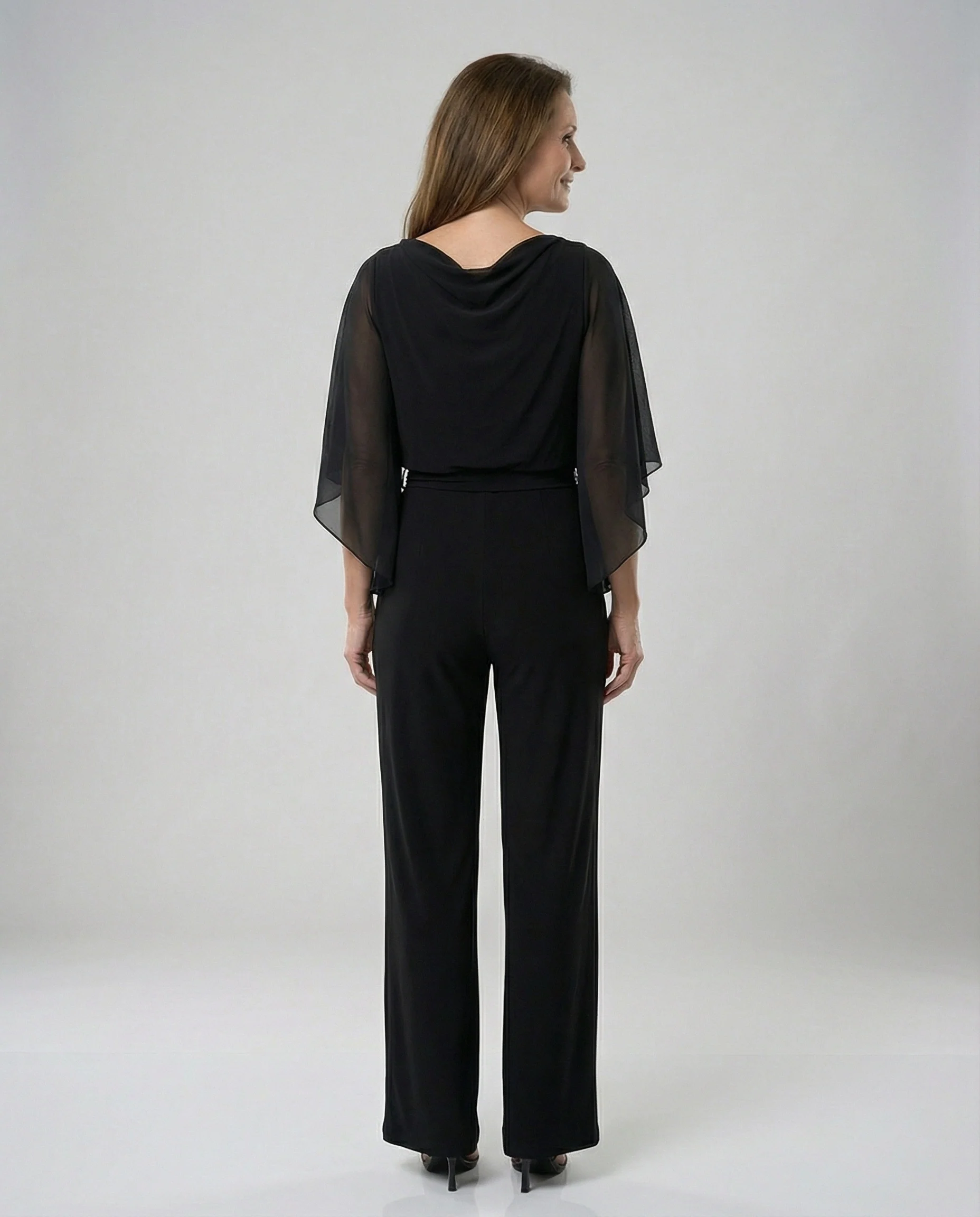 Jumpsuit elegant Damen mit Chiffonärmeln - Image 2