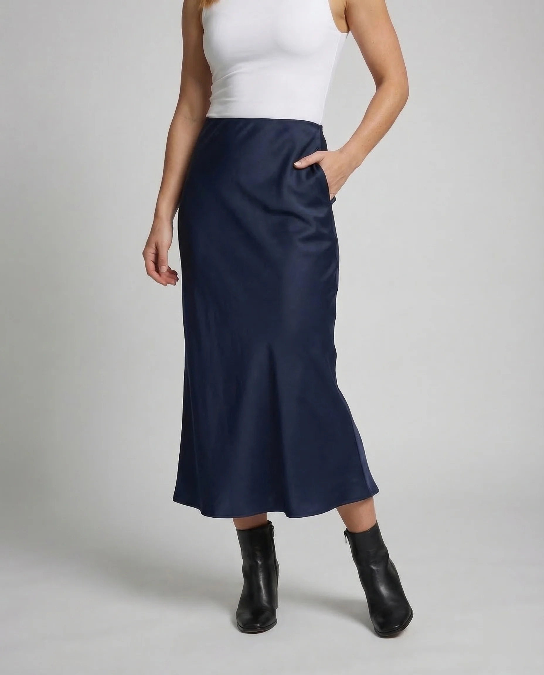 Damen Satinrock Maxi - Image 2