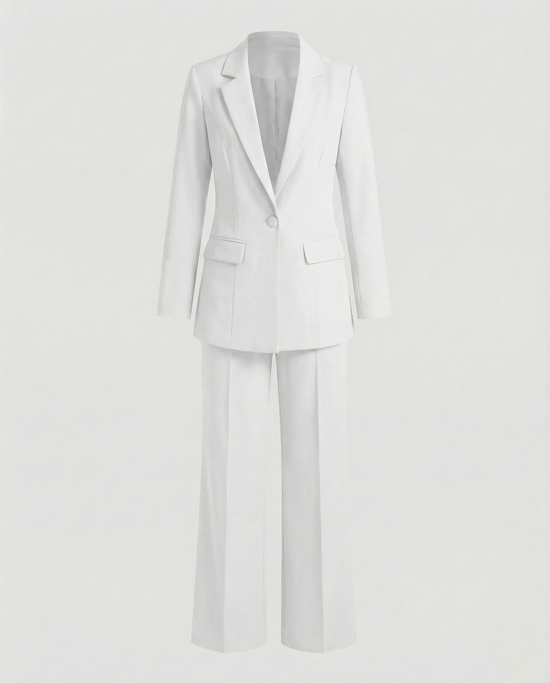 Damen Business-Zweiteiler mit Ein-Knopf-Blazer und Bundfaltenhose - Image 10