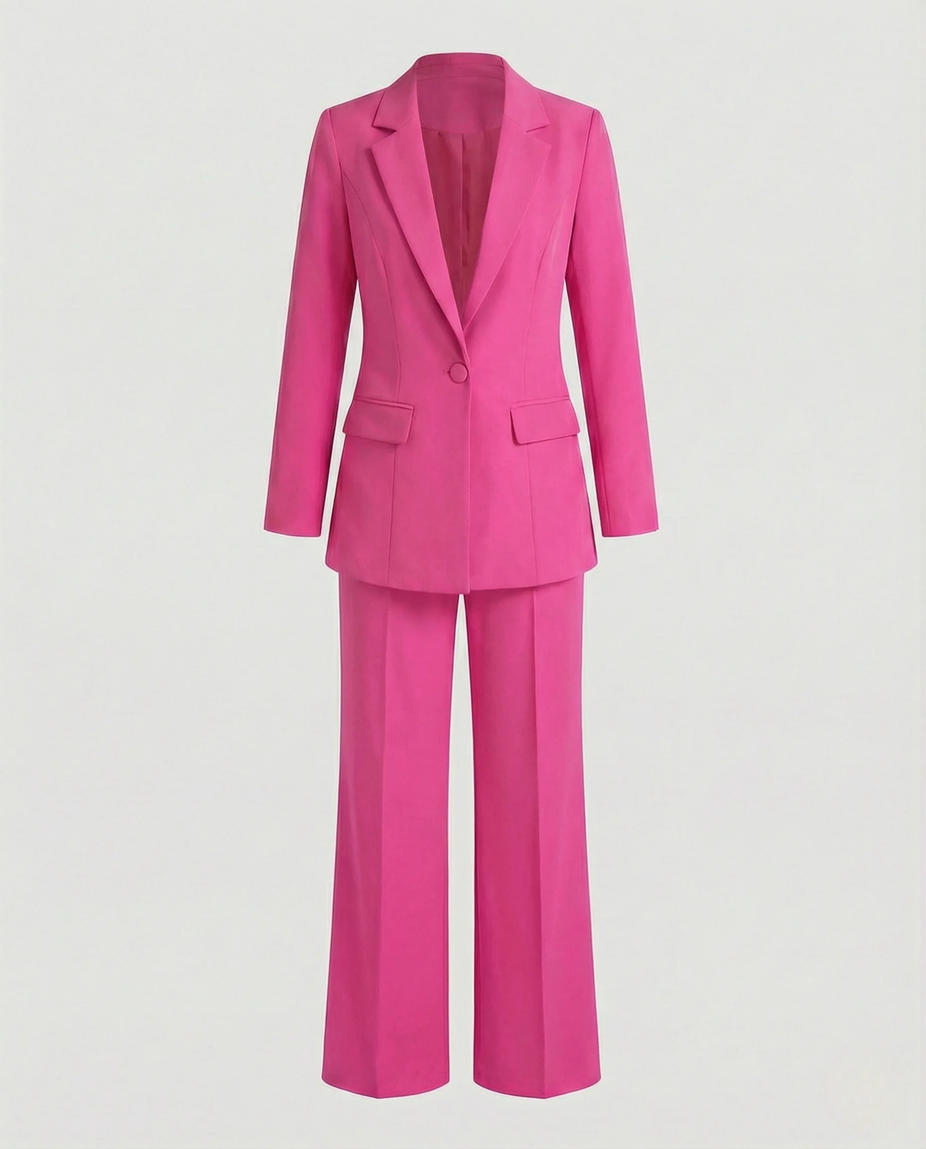 Damen Business-Zweiteiler mit Ein-Knopf-Blazer und Bundfaltenhose - Image 6