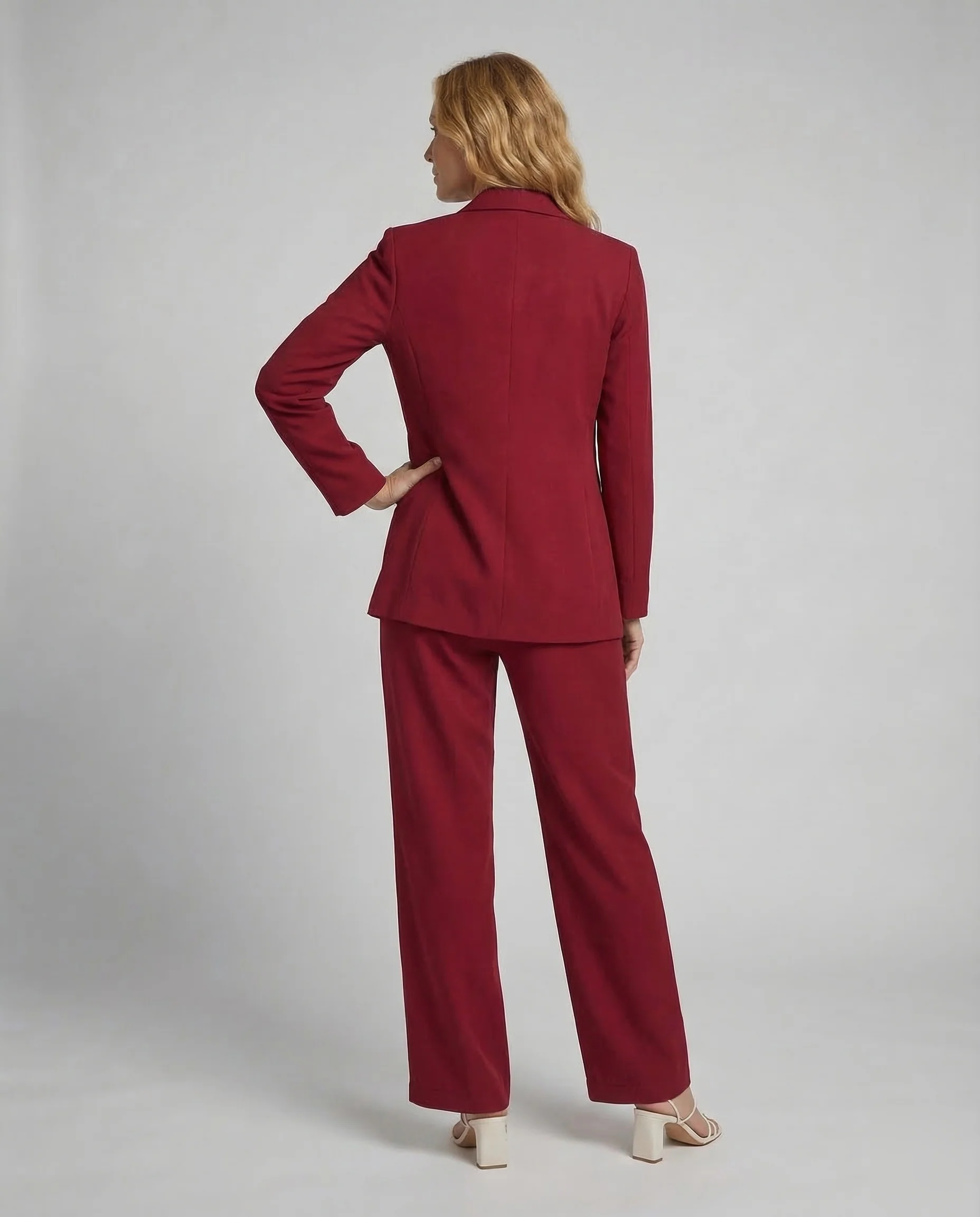 Eleganter Hosenanzug Damen mit weitem Bein - Image 3