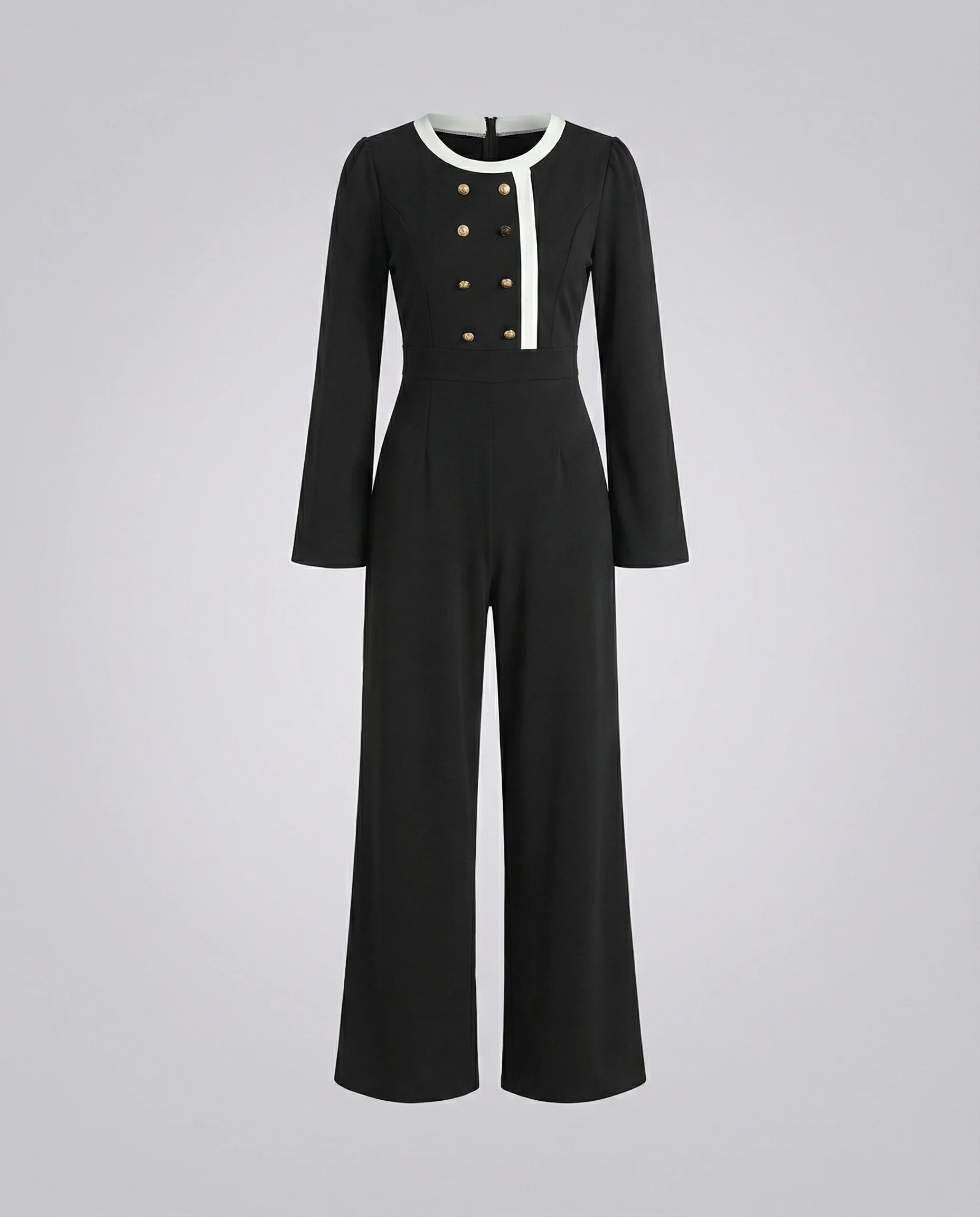 Jumpsuit Damen elegant mit Knopfleiste - Image 4