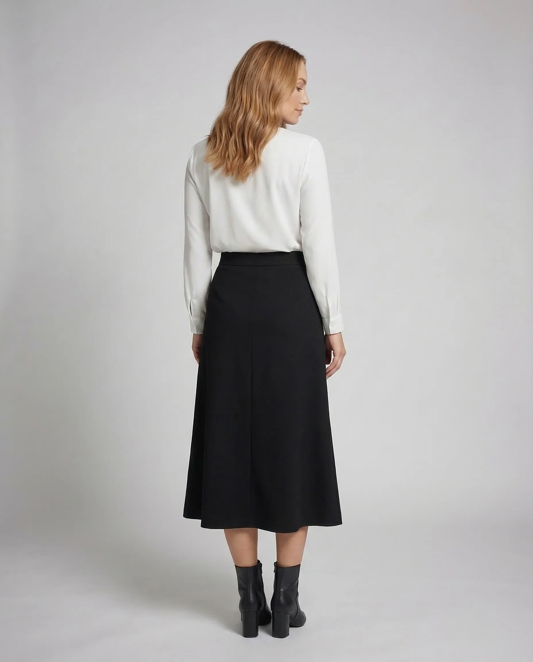 Damen Midirock Crepe A Linie - Image 4