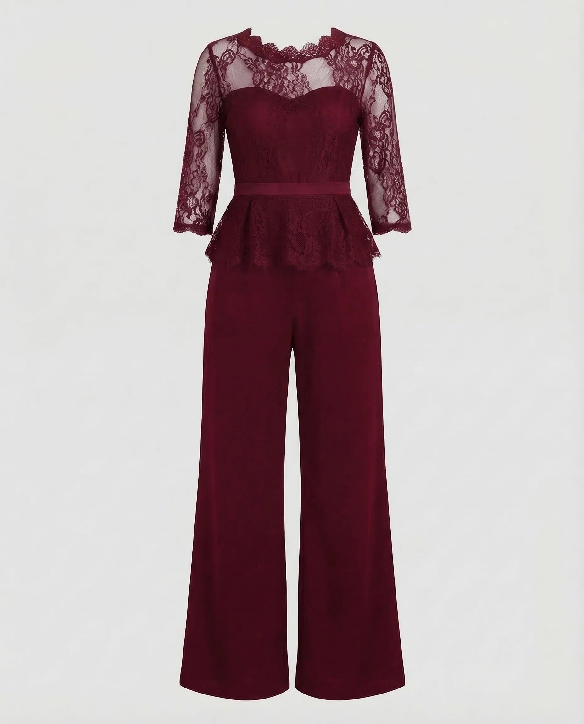 Damen Jumpsuit elegant transparent Spitze - Image 5