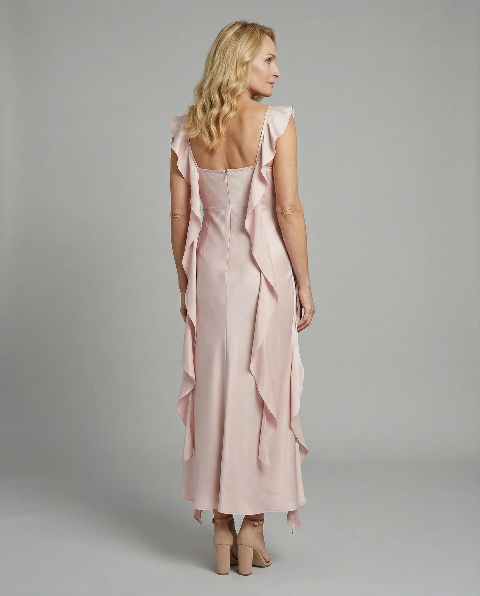 Abendkleid Elegant Mit Drapiertem Dekolleté Damen - Image 4