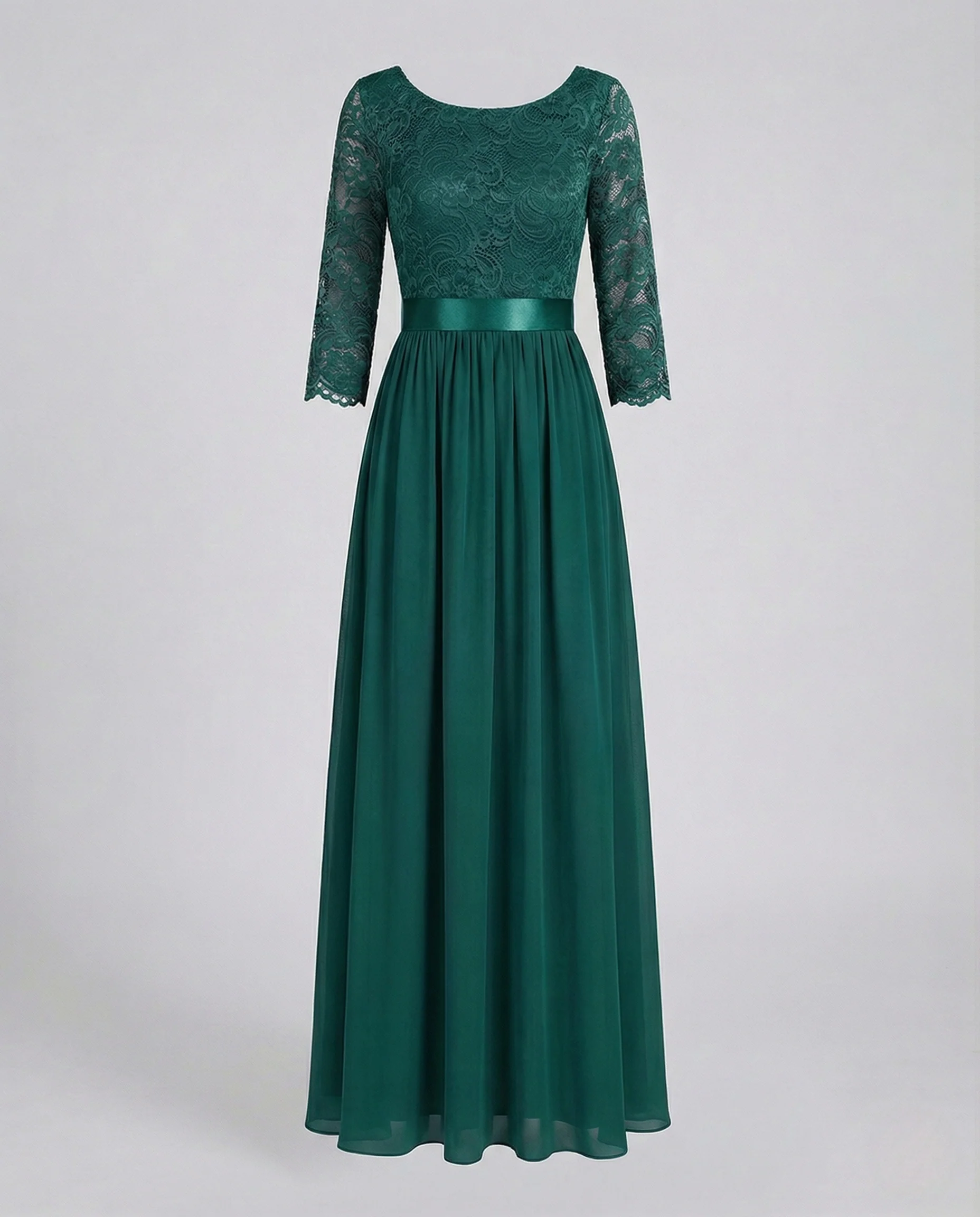 Damen Abendkleid lang Spitze Chiffon - Image 10