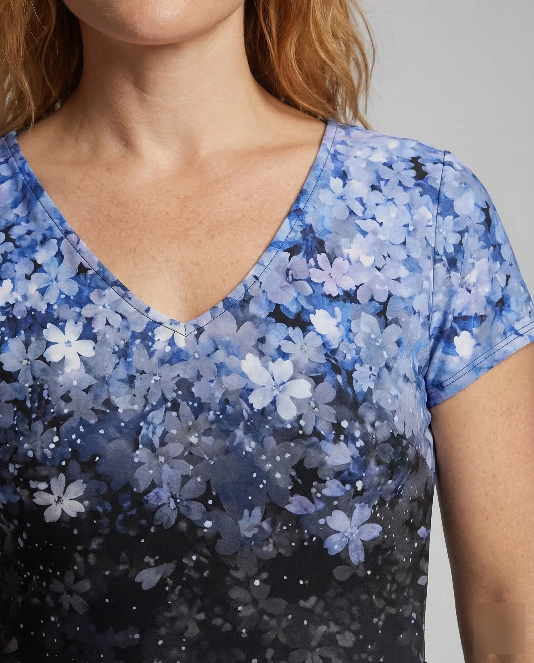 Damen Abendkleid lang Pailletten Tüll - Image 3