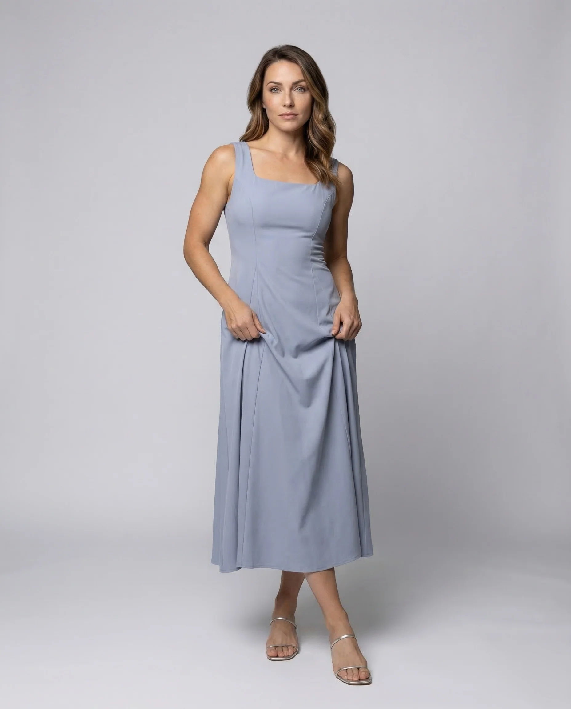 Damen Maxikleid A Linie Elegant