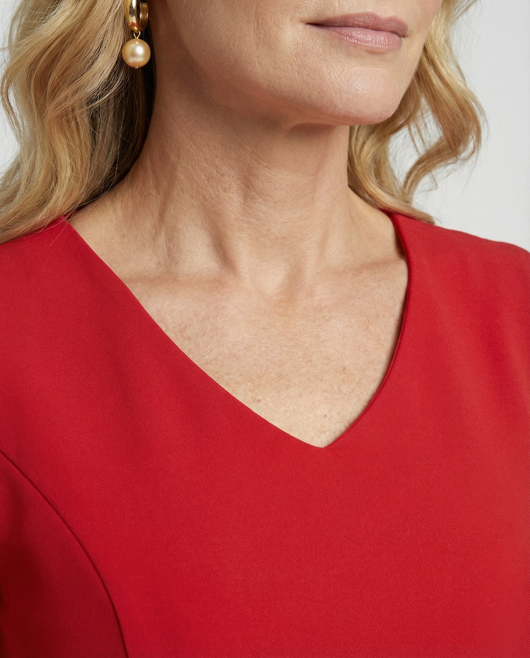 Damen Cocktailkleid Midi mit Wickeloptik - Image 6