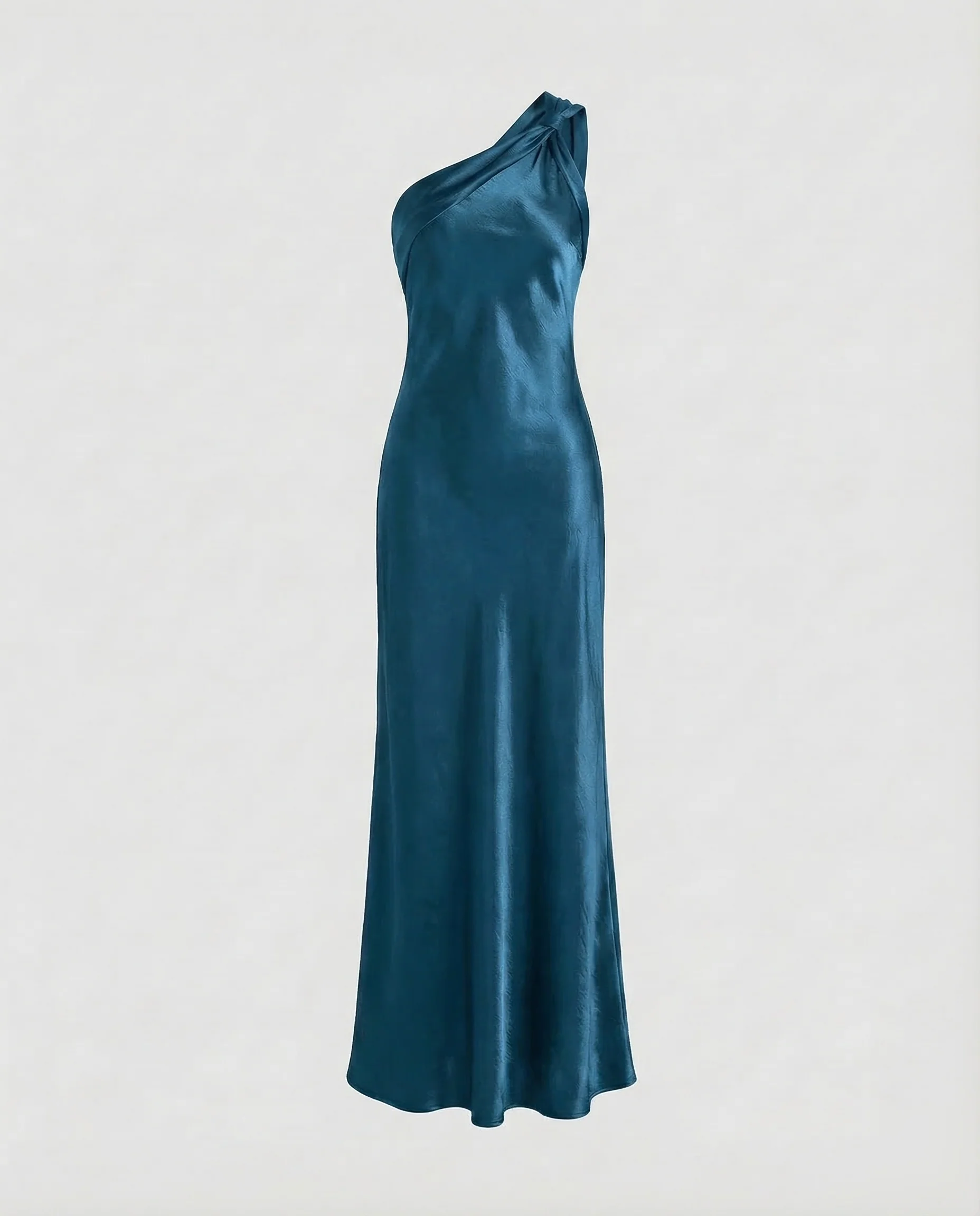 Damen Abendkleid Satin One Shoulder - Image 4