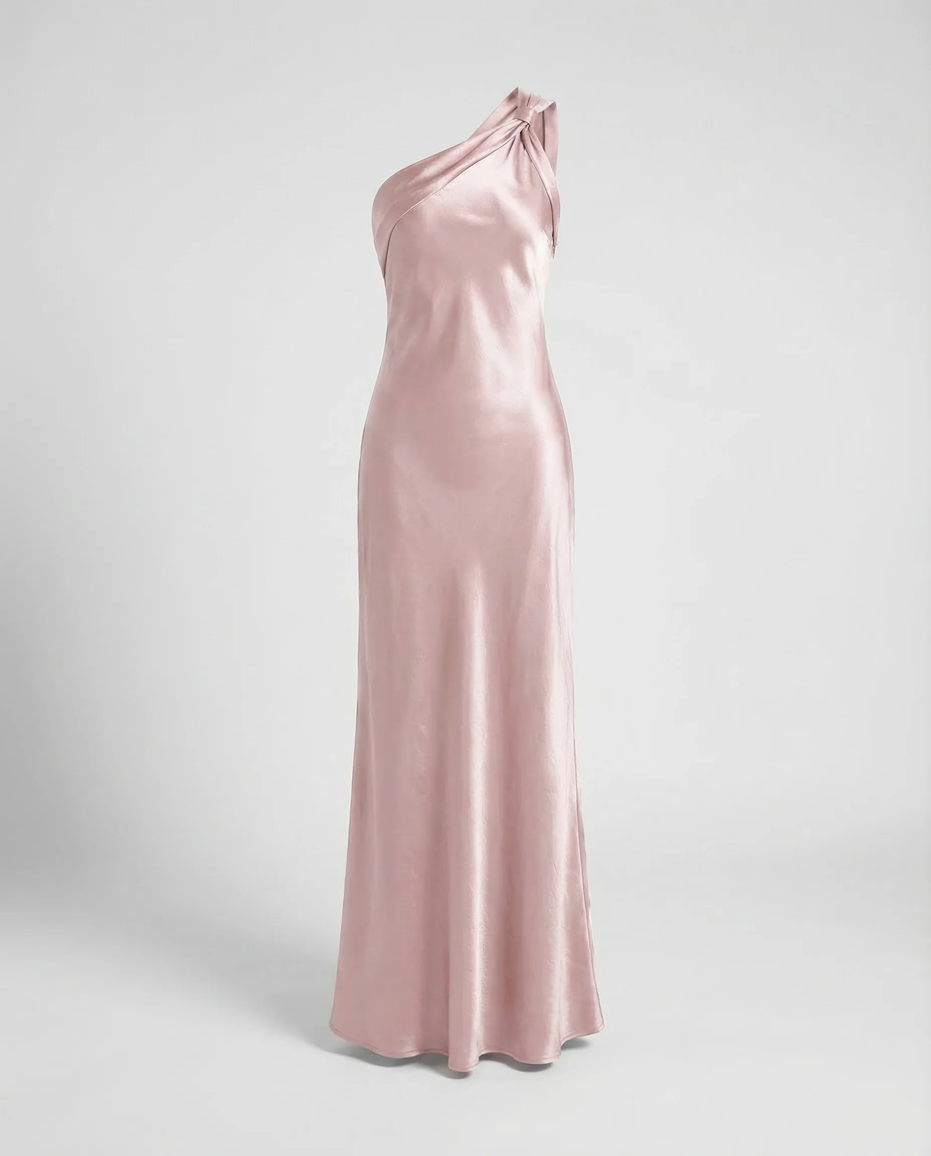 Damen Abendkleid Satin One Shoulder - Image 5