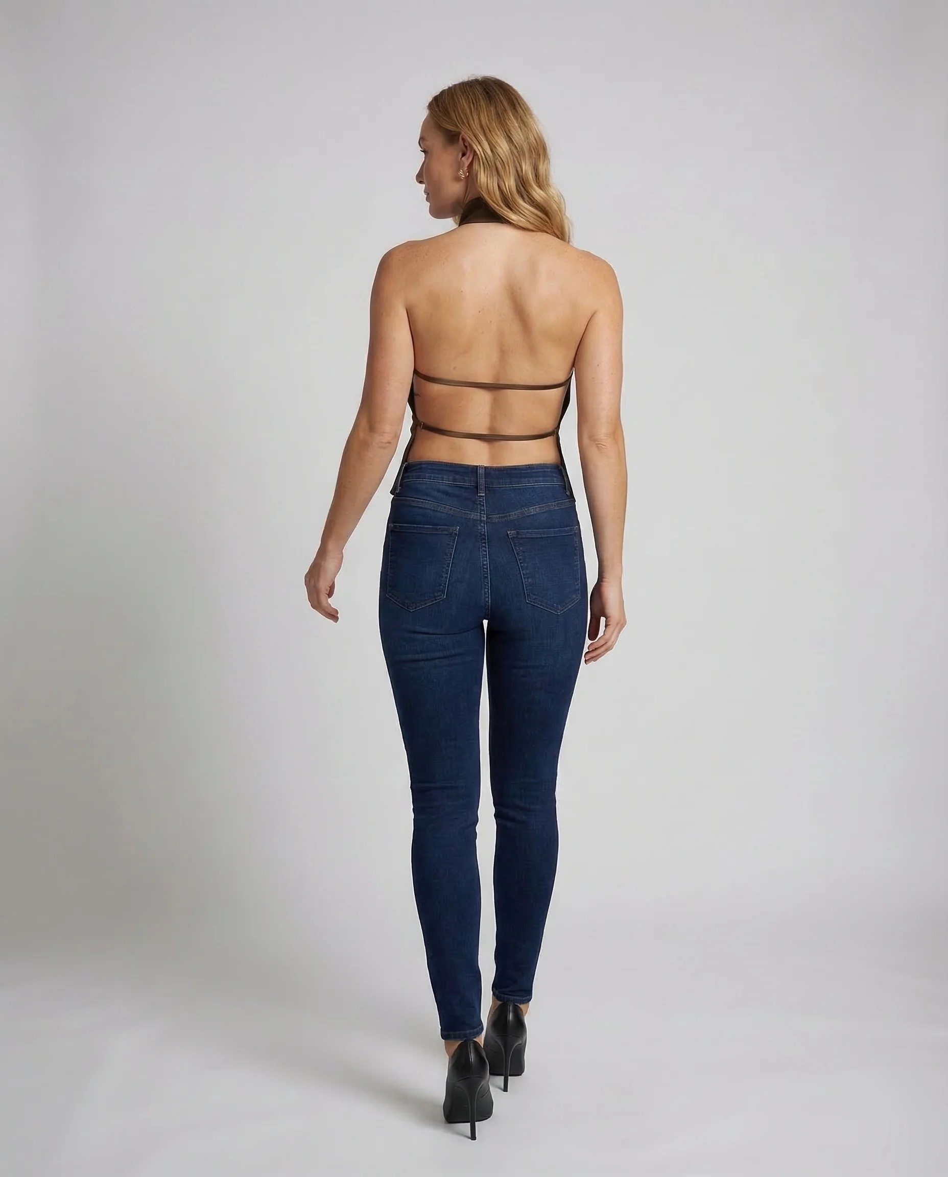 Damen Halter Top Drapiert - Image 4