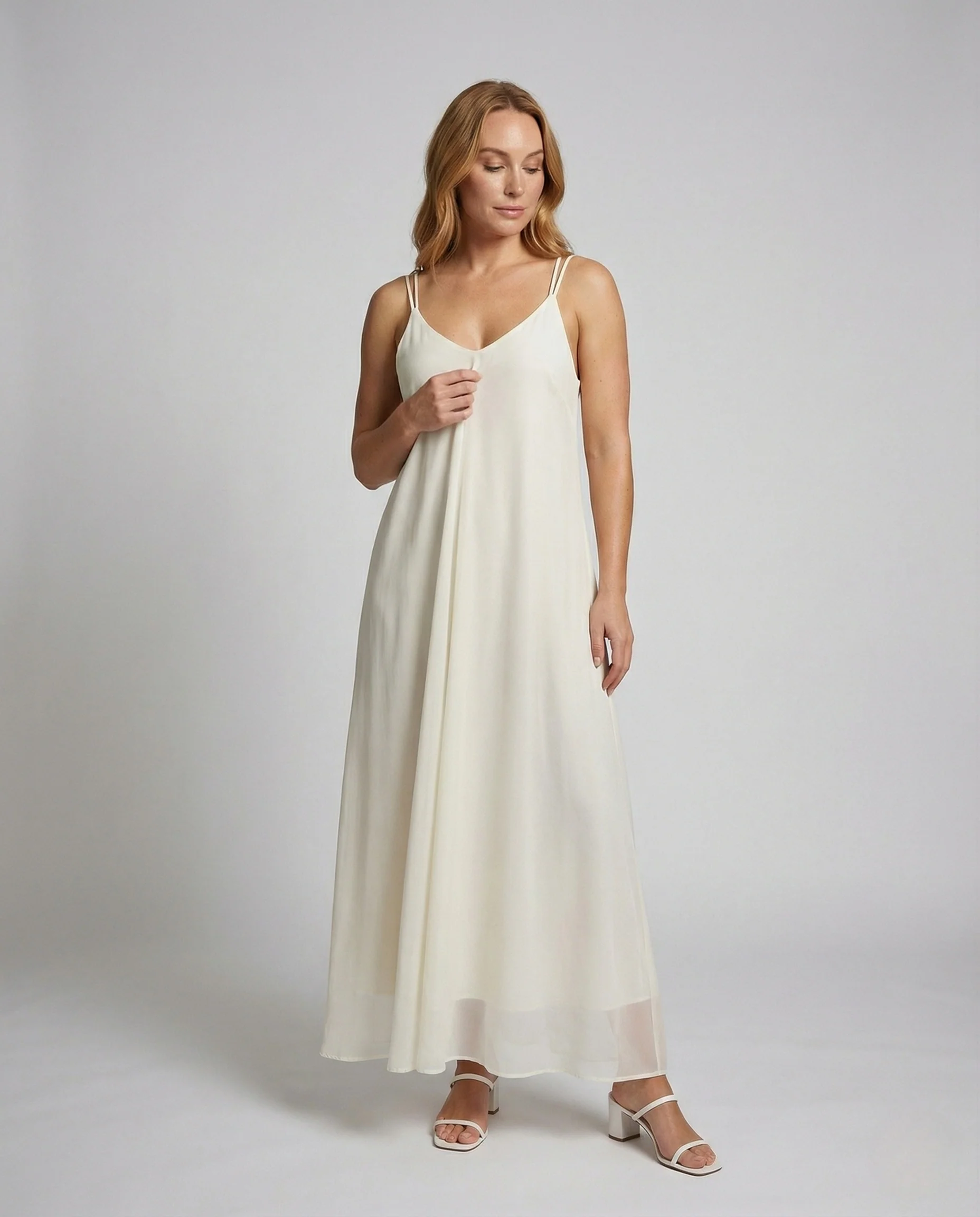 Damen Elegantes Slipkleid mit Spaghettiträgern