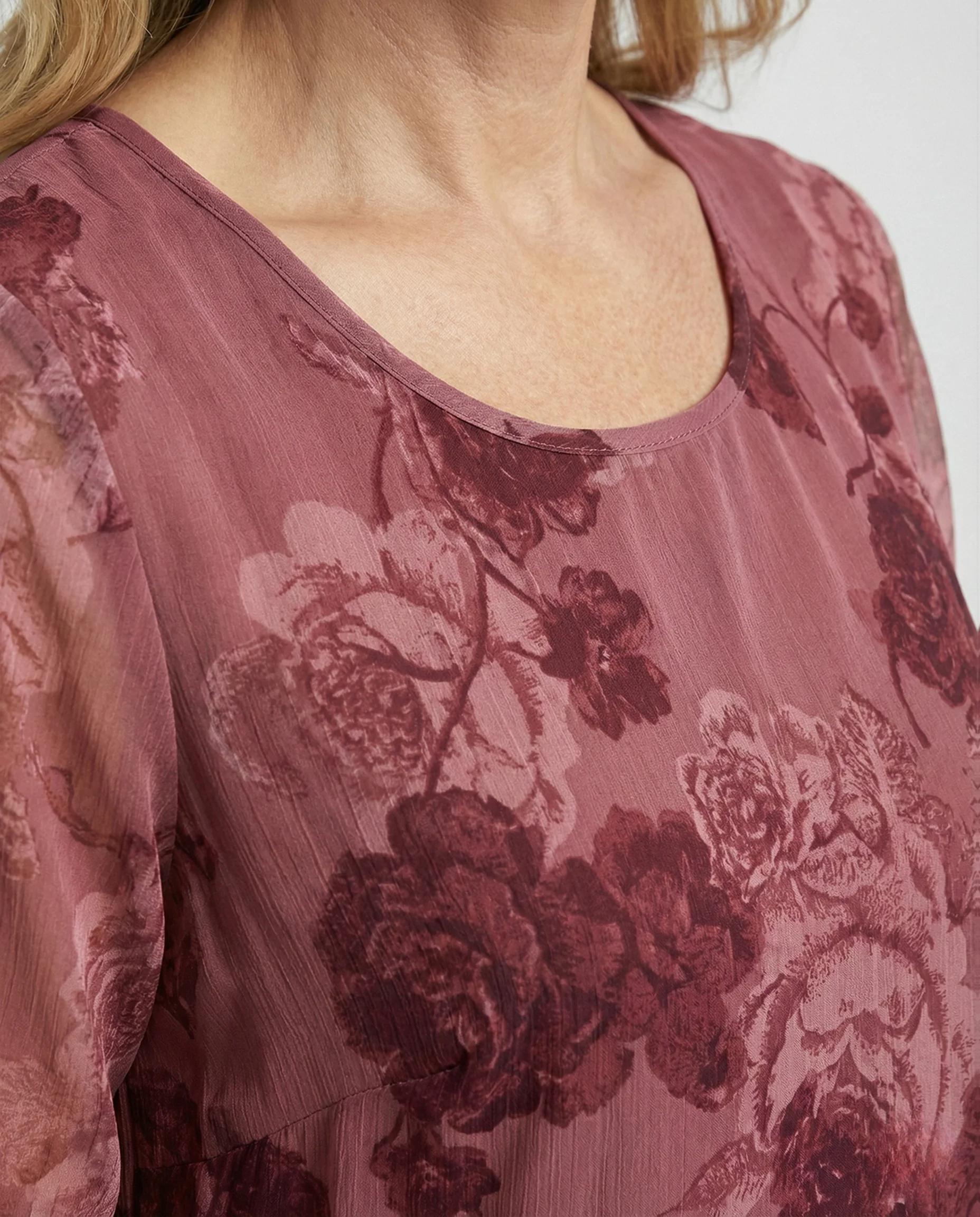Elegantes Midikleid Damen Chiffon Überwurf - Image 3