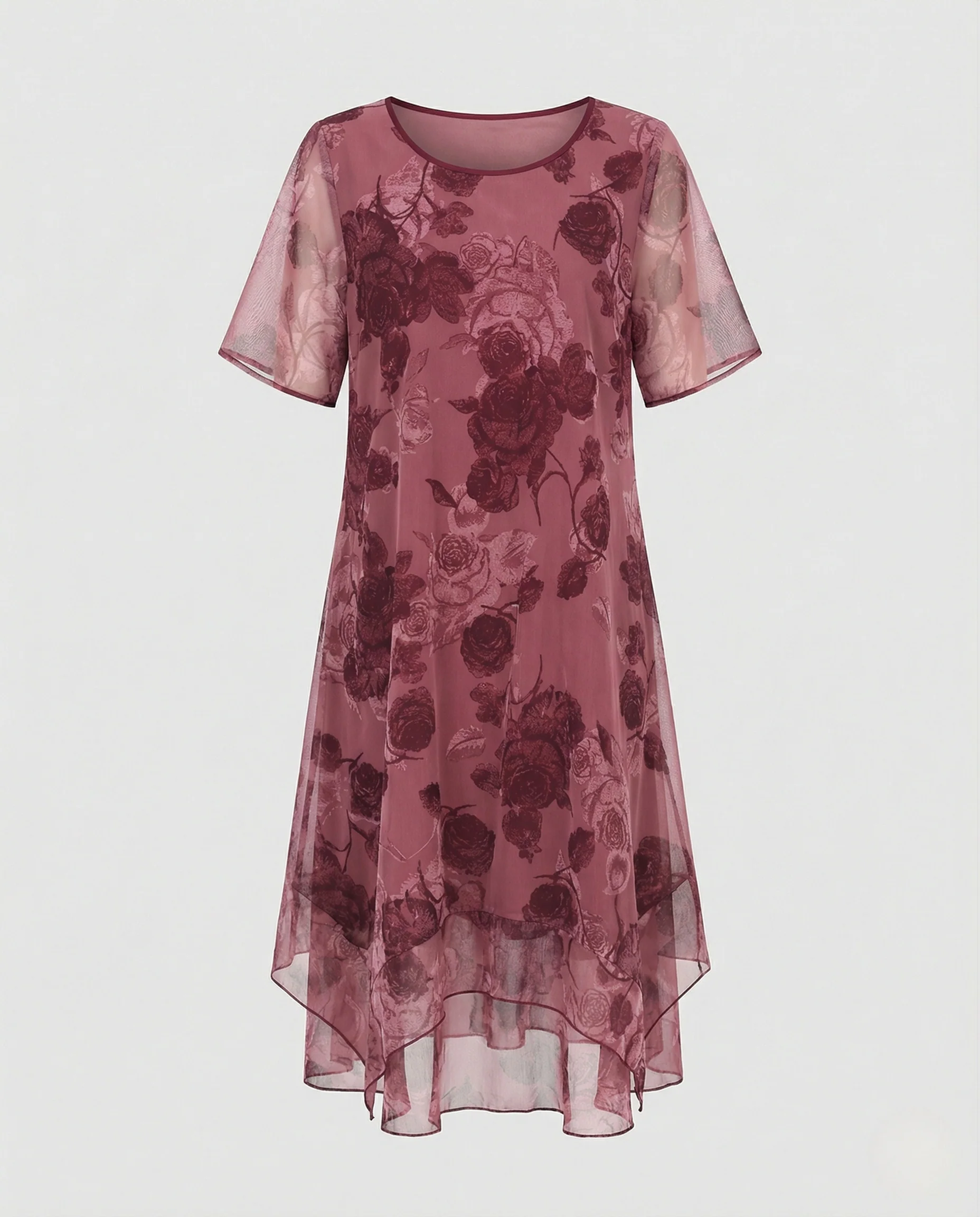 Elegantes Midikleid Damen Chiffon Überwurf - Image 5