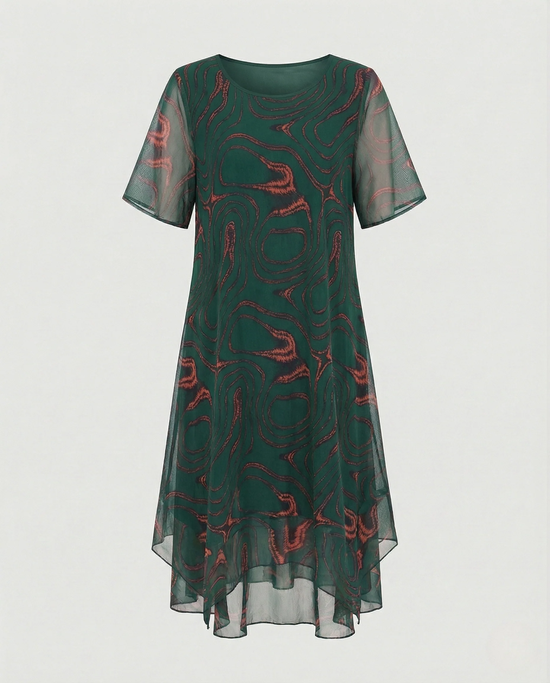 Elegantes Midikleid Damen Chiffon Überwurf - Image 6