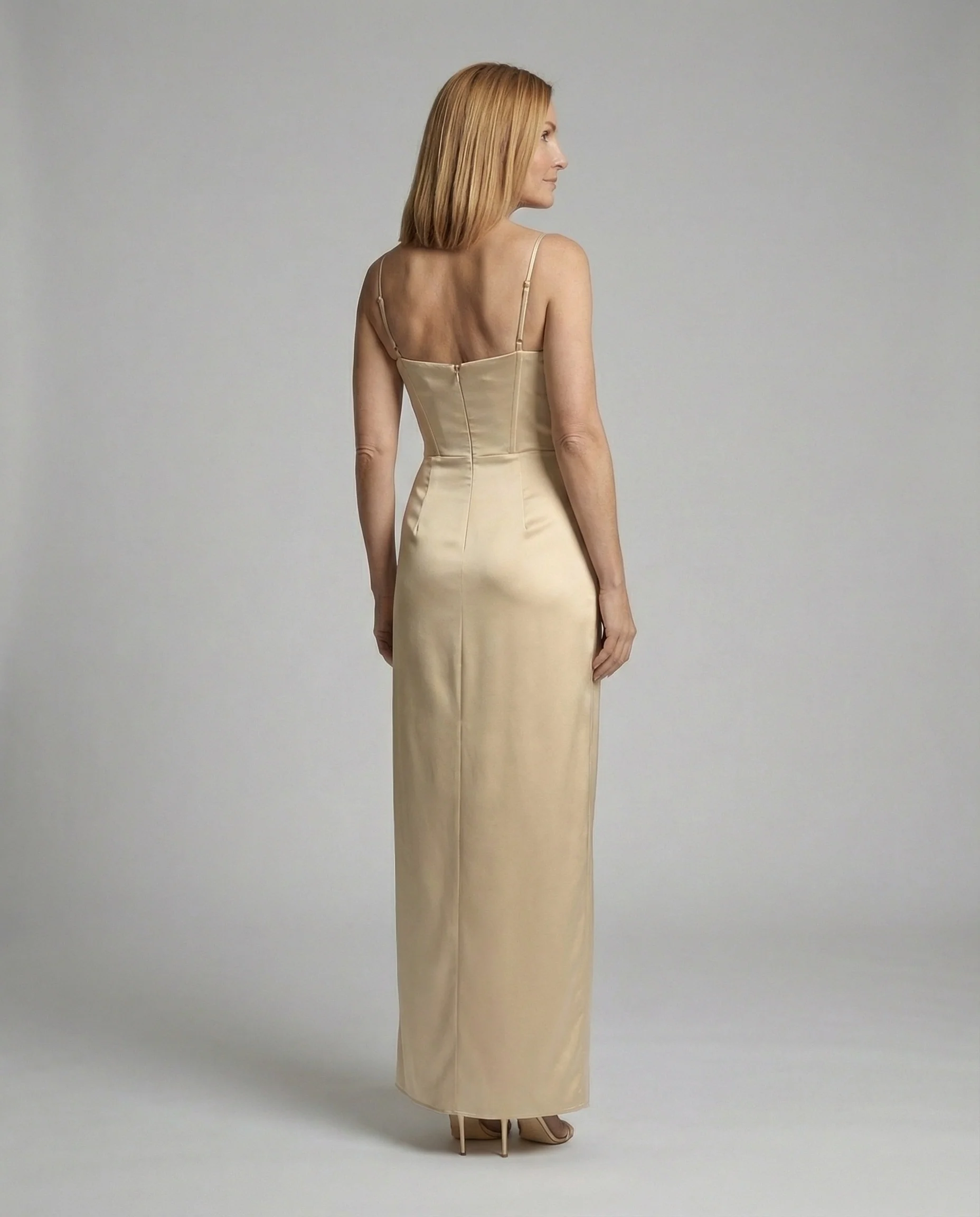 Satin Abendkleid elegant mit Korsett - Image 6