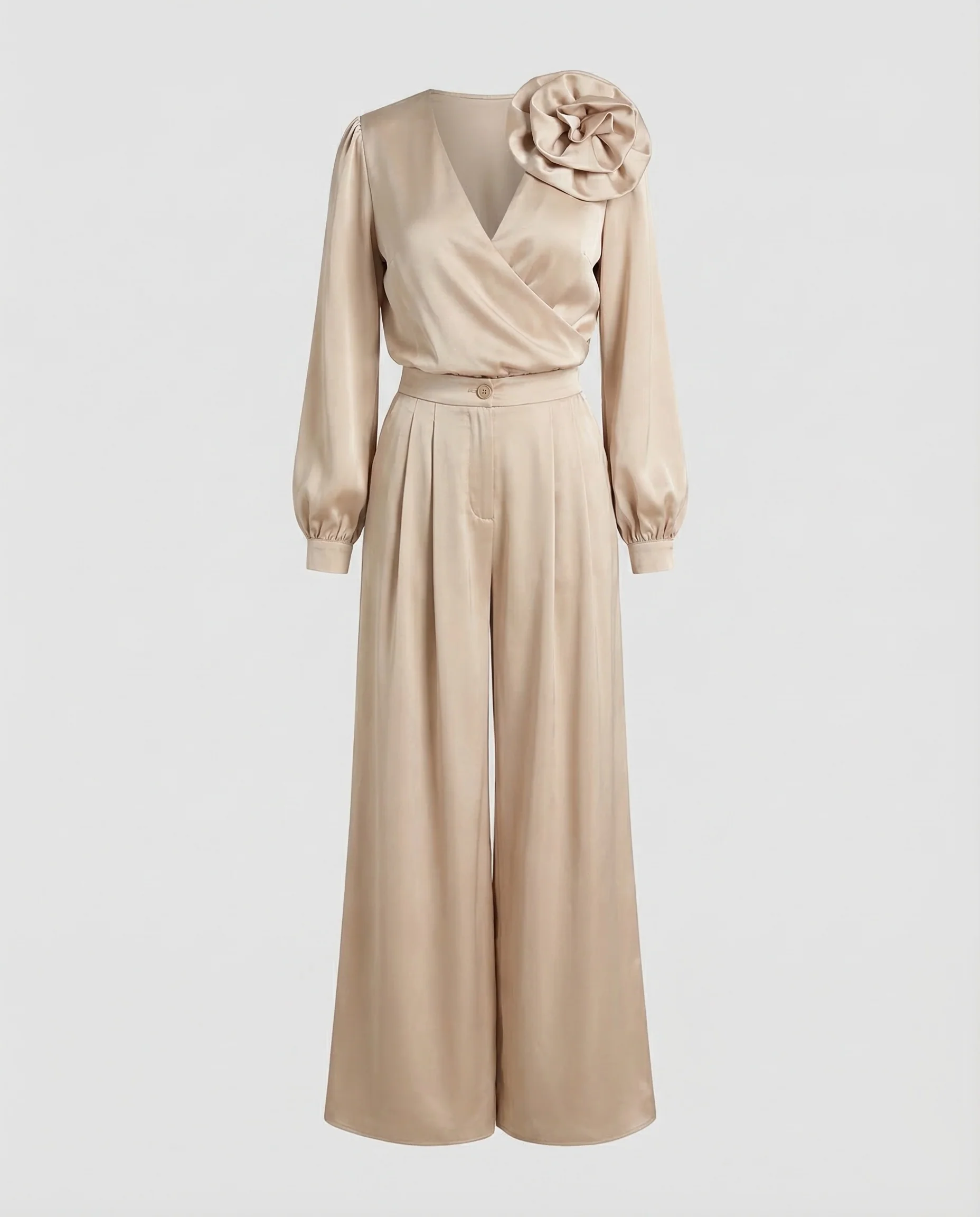 Damen Satin Zweiteiler Elegant - Image 4