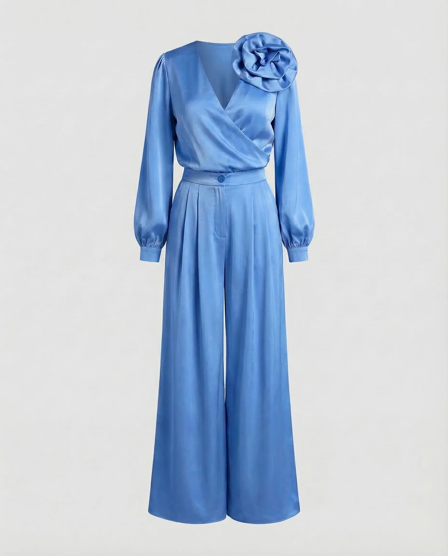 Damen Satin Zweiteiler Elegant - Image 5