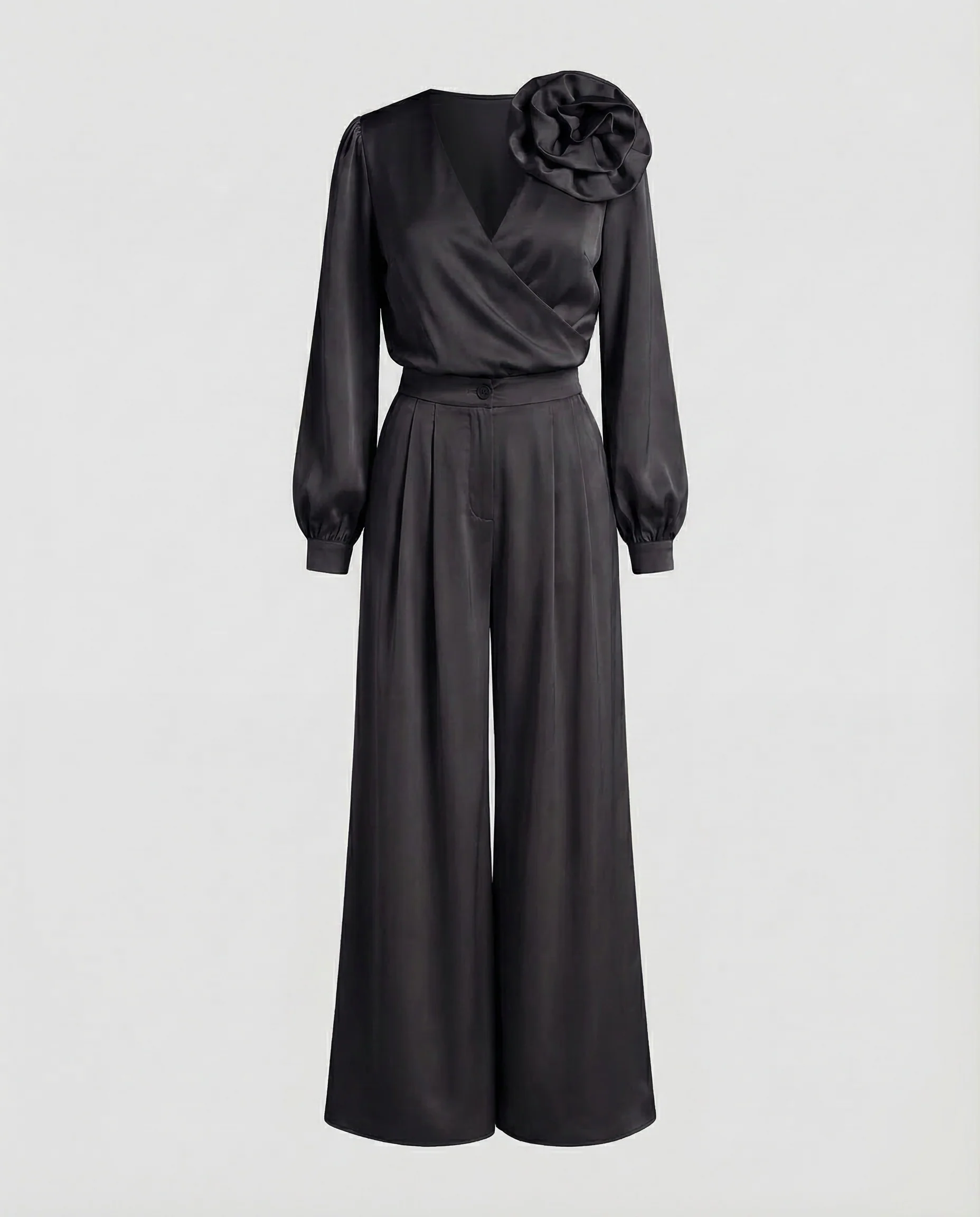 Damen Satin Zweiteiler Elegant - Image 6