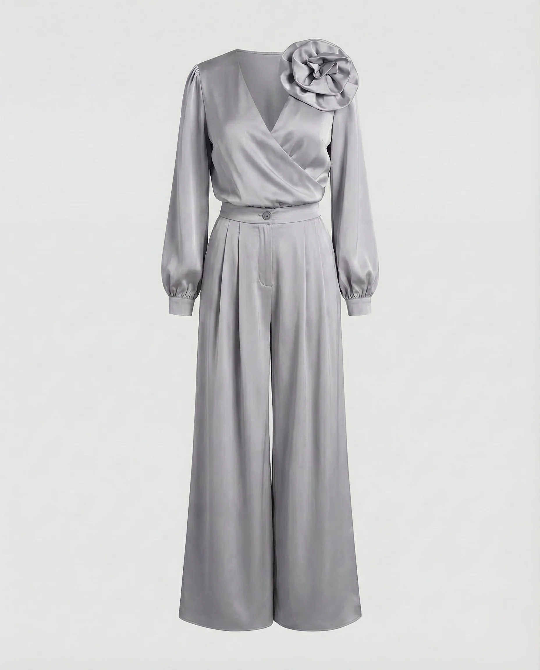 Damen Satin Zweiteiler Elegant - Image 8