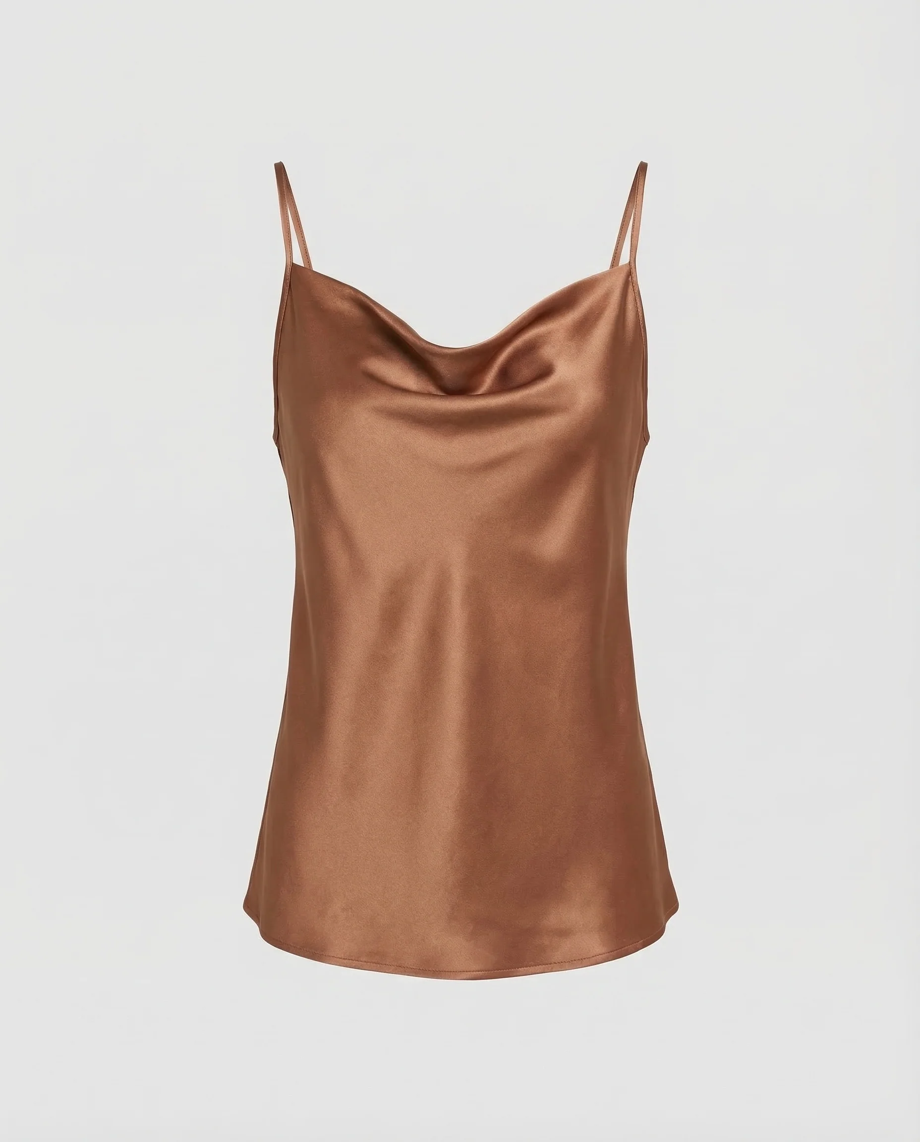 Damen Spaghettiträger Top Satin - Image 4