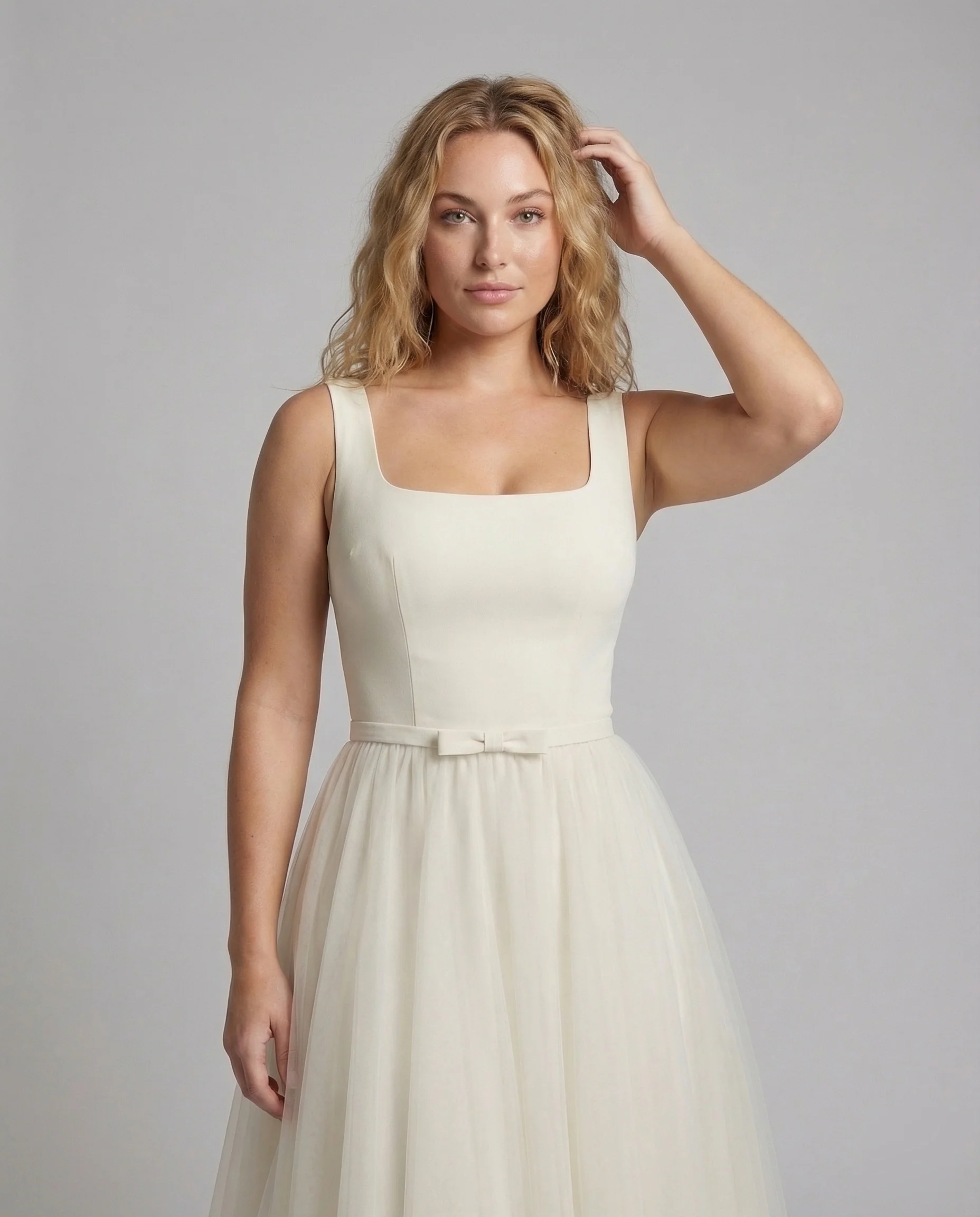 Damen Träger Abendkleid mit Tüllrock - Image 2