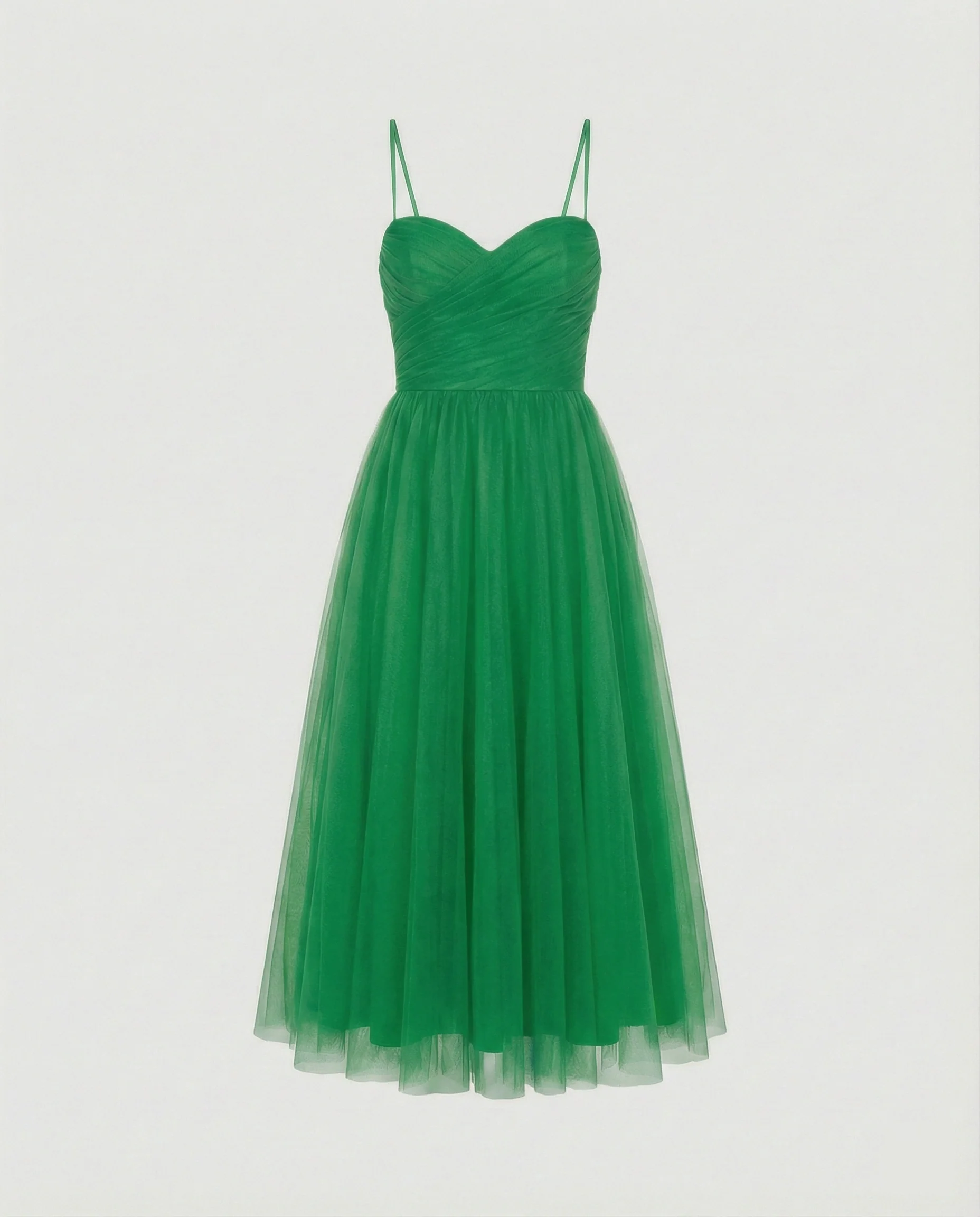Damen Tüll Maxikleid mit Herz Ausschnitt - Image 5