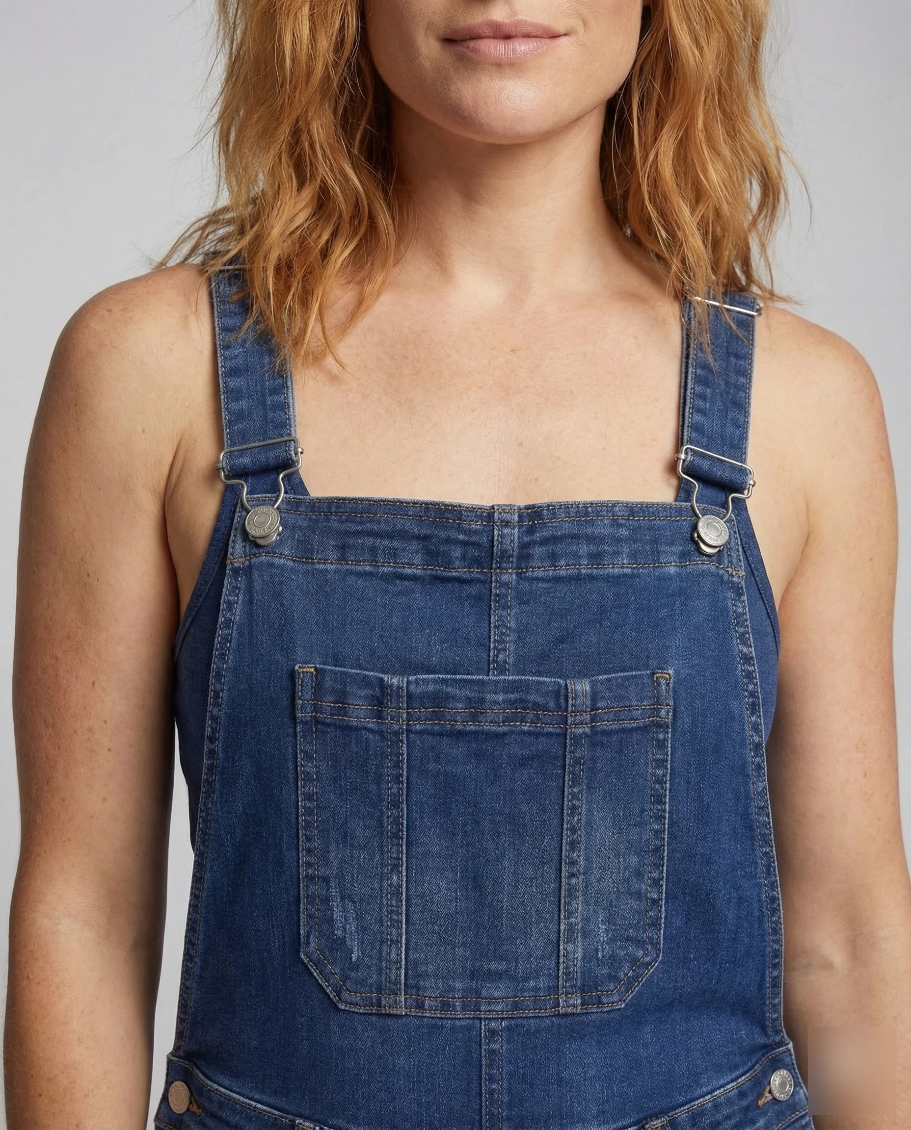 Damen Slim Denim Latzhose - Image 2