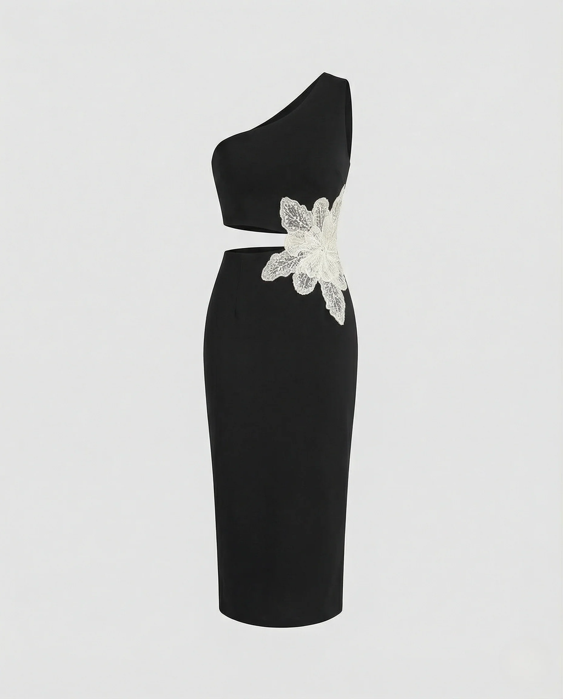 Damen Figurbetontes Abendkleid mit Asymmetrischem Ausschnitt - Image 5