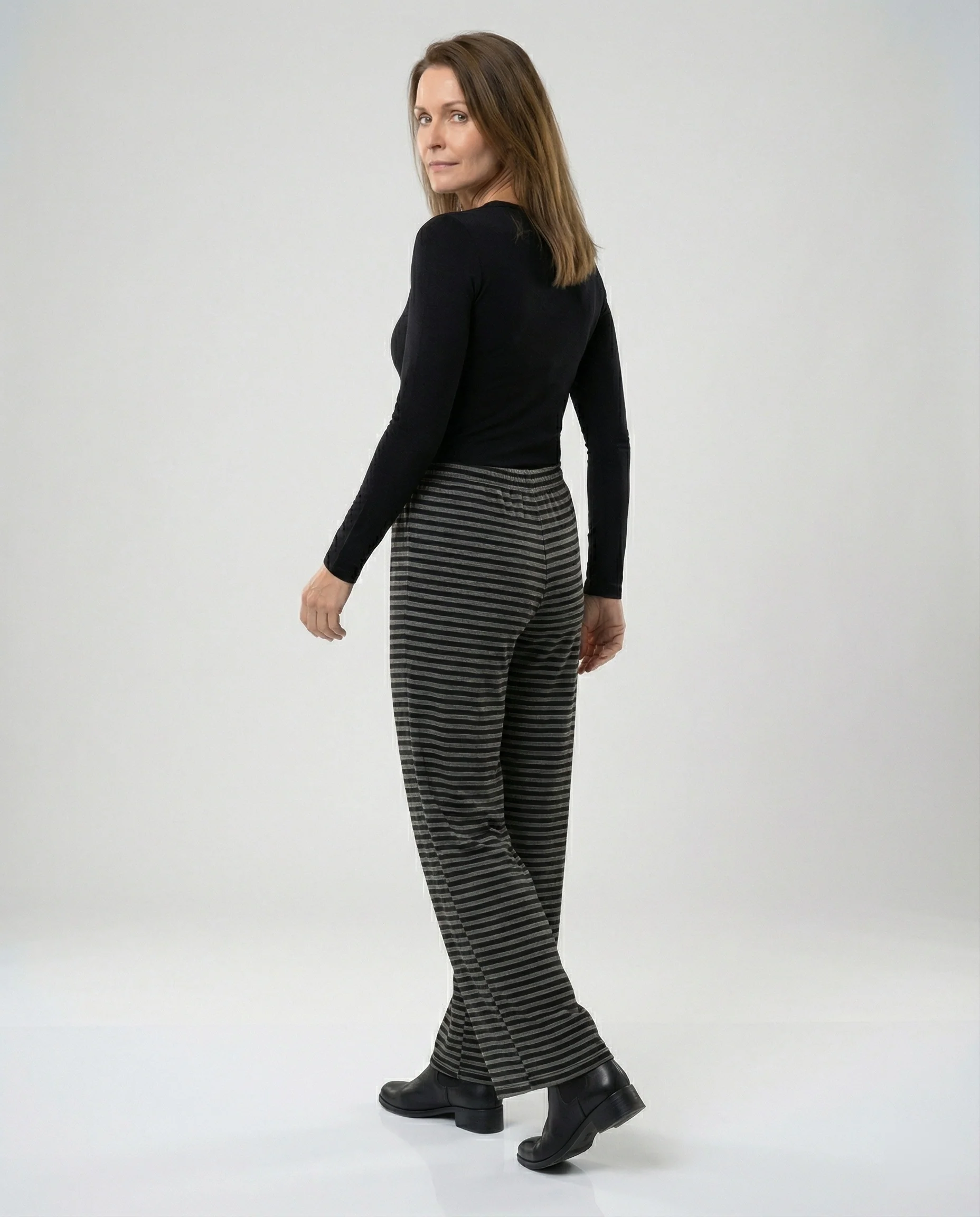 Damen Stoffhose Damen weit Jersey - Image 3