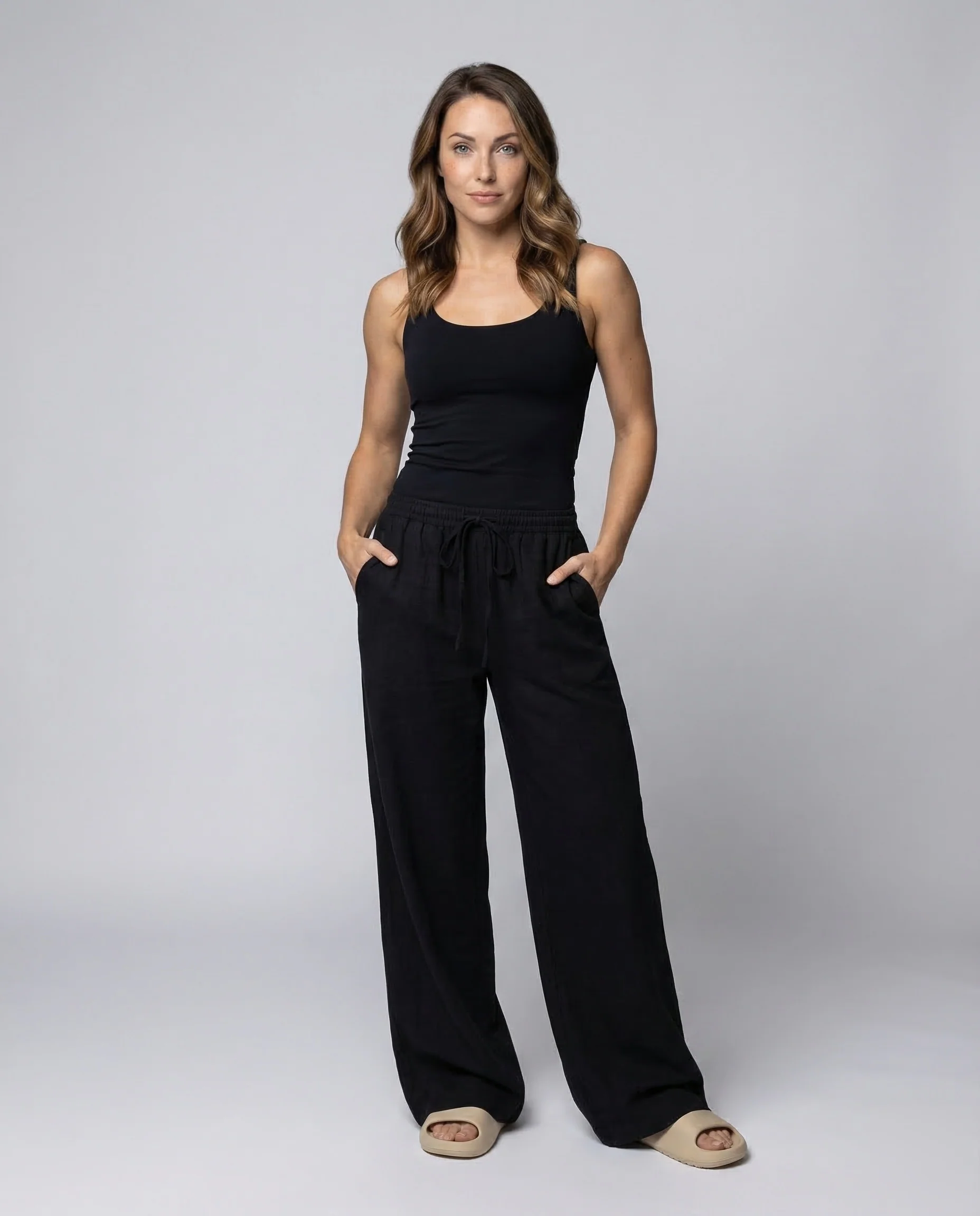 Damen Loungehose Extraweit Kordelzug