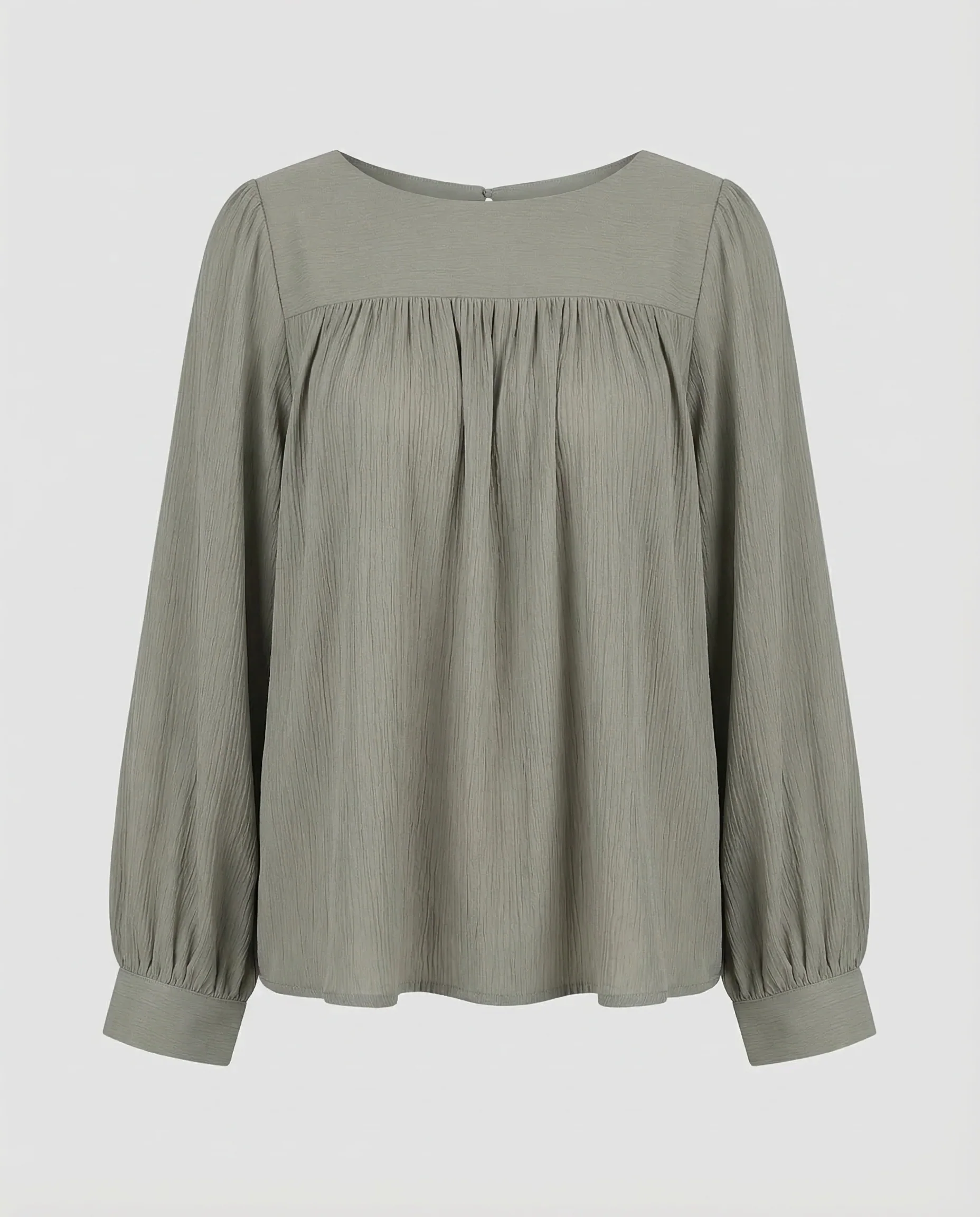 Damen Faltenbluse Quadratisch - Image 4