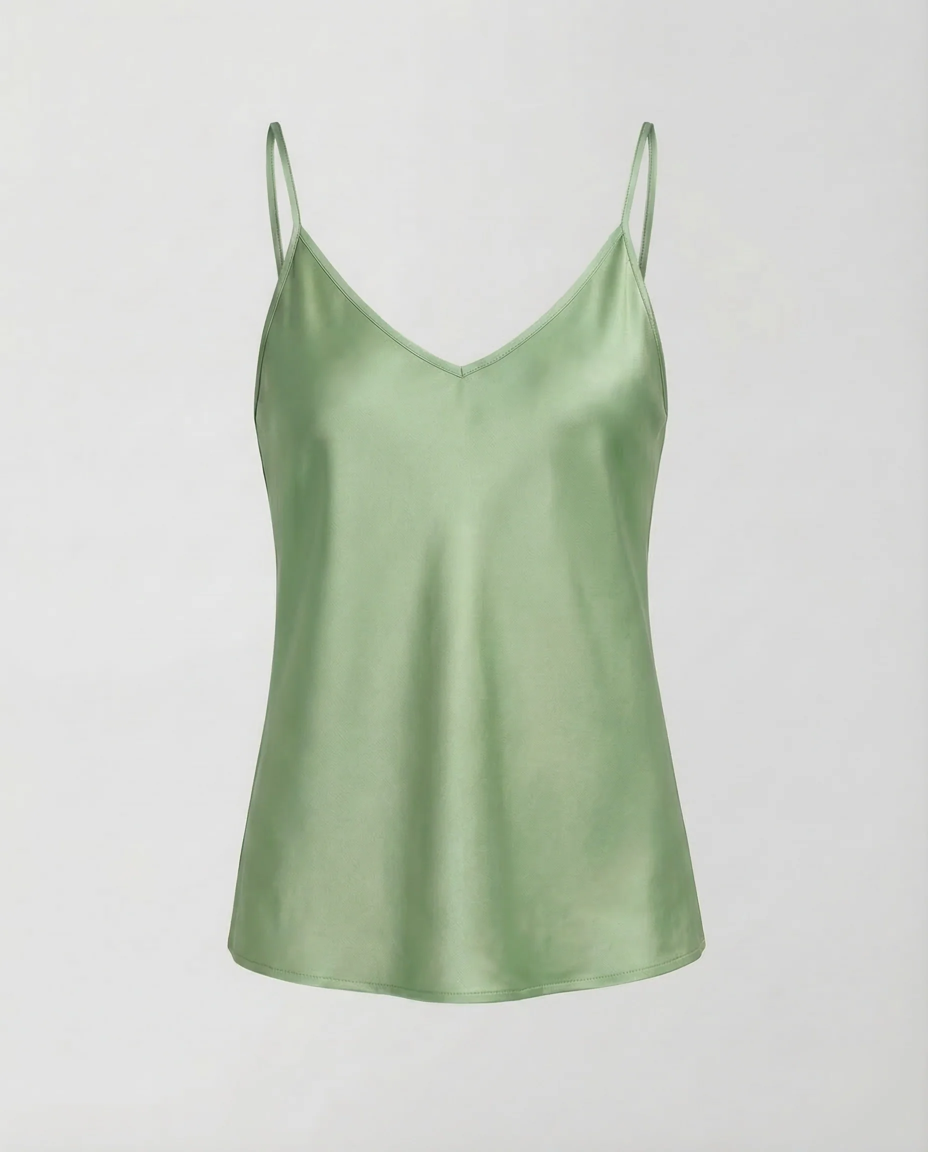 Damen Satin Top V Ausschnitt - Image 14