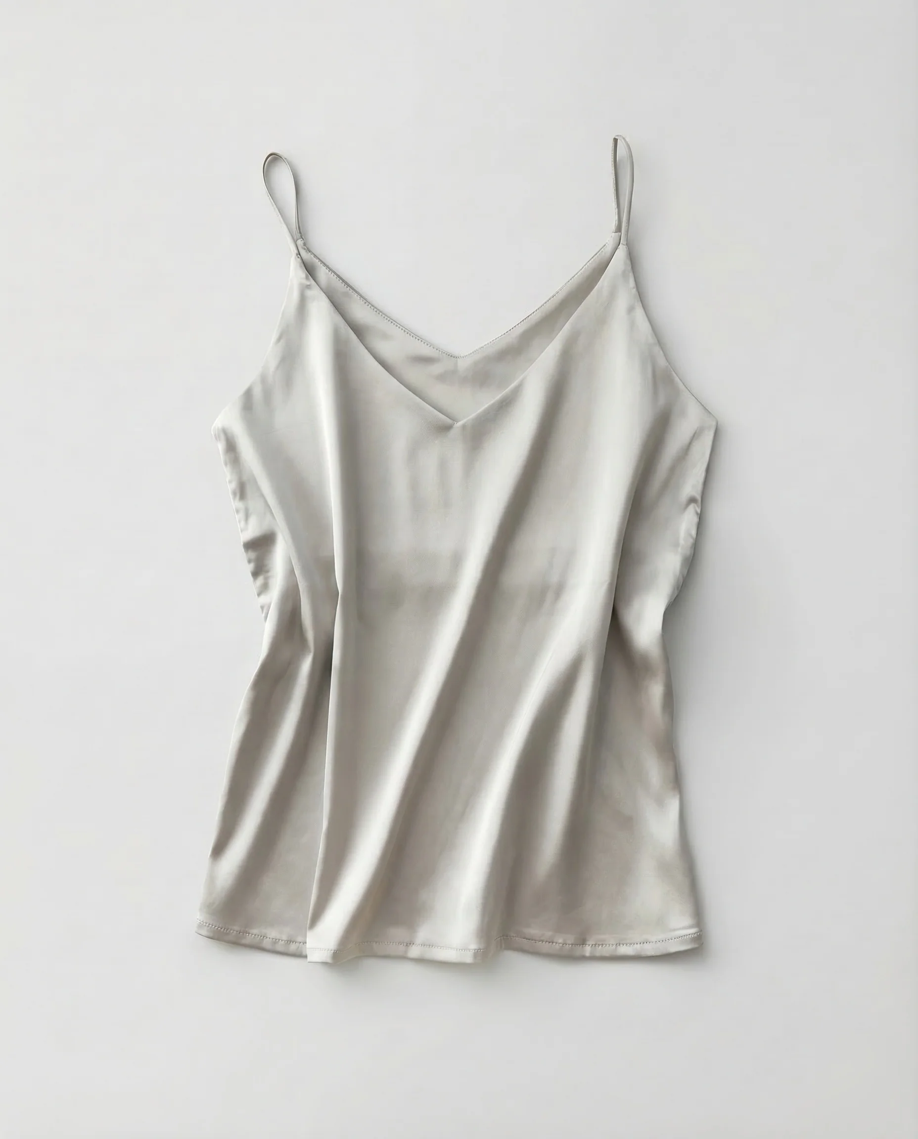 Damen Satin Top V Ausschnitt - Image 6