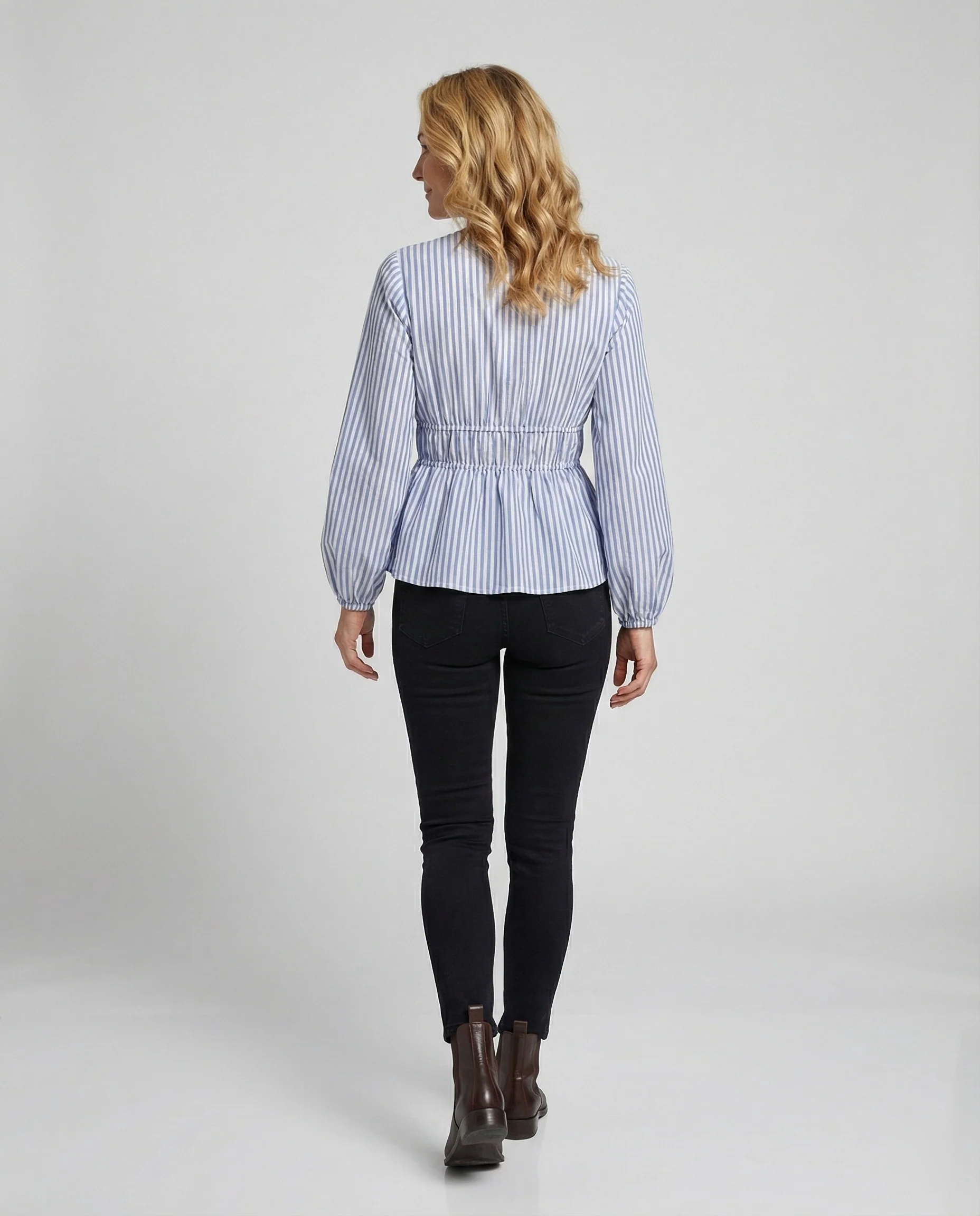 Bluse Damen V-Ausschnitt Tailliert - Image 3